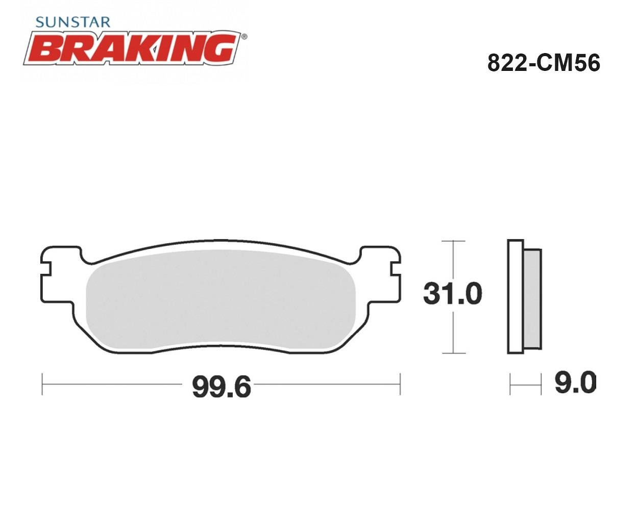 SİNTERLİ ARKA FREN BALATASI / YAMAHA / X-MAX / 250cc / ARKA  / 2005-2006-2007-2008-2009-2010-2011-2012-2013-2014-2015-2016-2017-2018-2019-2020-2021-2022-2023-2024