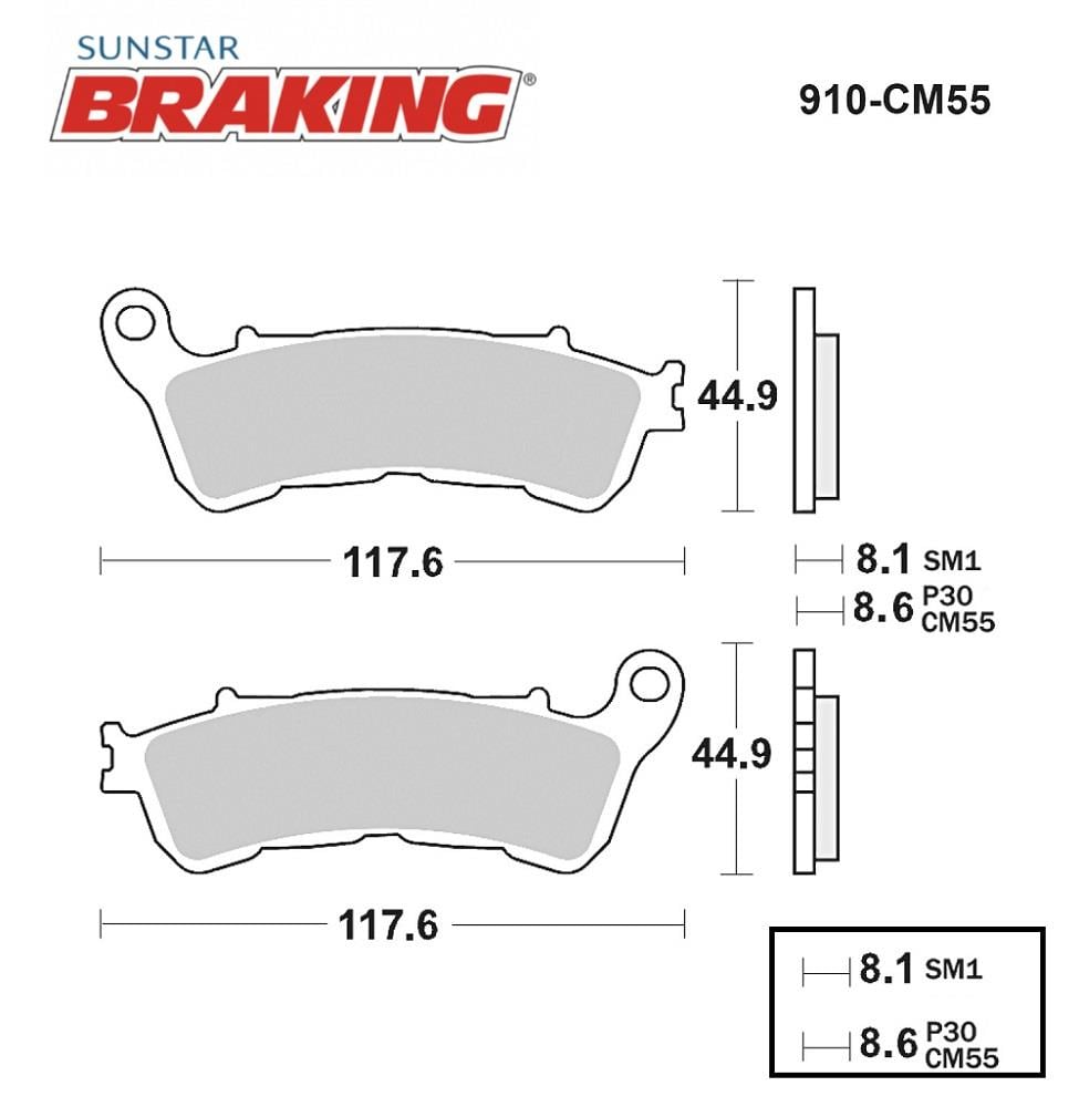 SİNTERLİ FREN BALATASI / HONDA / SH İ 300 / 300cc / ÖN SOL  / 2010-2011-2012-2013