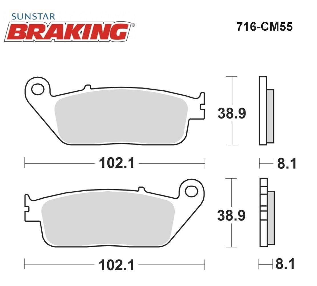 SİNTERLİ FREN BALATASI / KAWASAKI / Z 650 (ER650) / 650cc / ÖN İKİ TAKIM KULLANIR / 2017-2018-2019-2020-2021-2022-2023