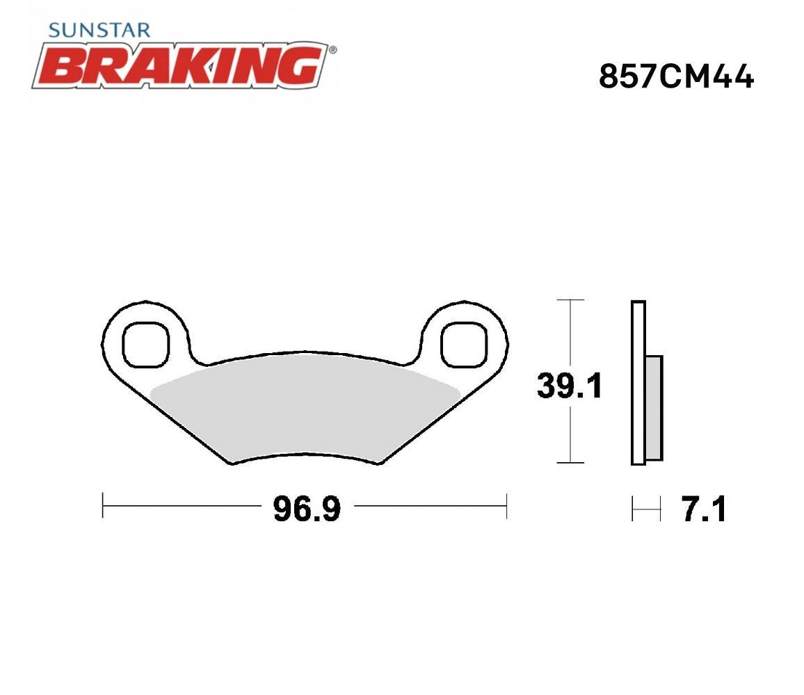SİNTERLİ FREN BALATASI / POLARIS / OUTLAW MXR / 450cc / ARKA  / 2009-2010