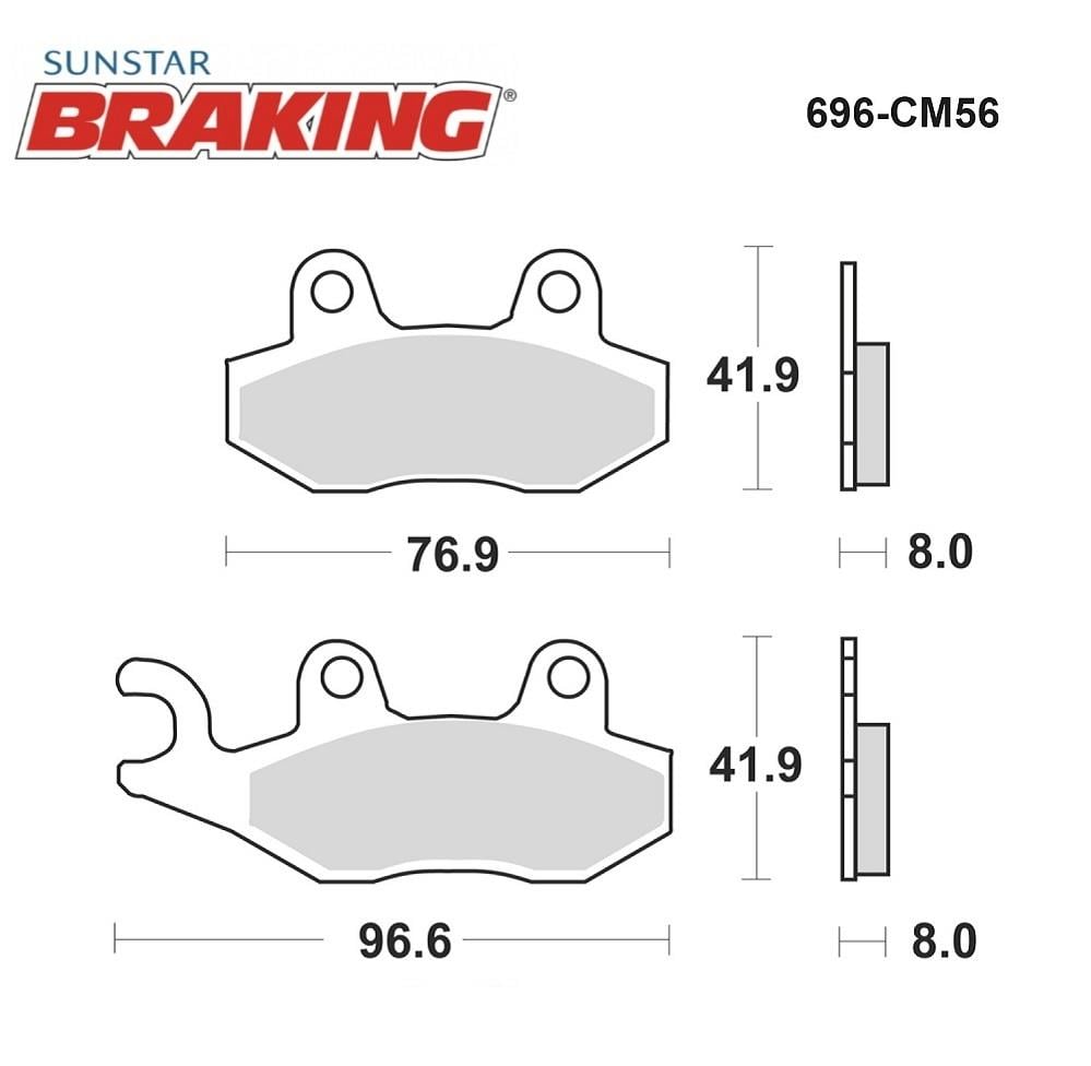 SİNTERLİ FREN BALATASI / TRIUMPH / SPRINT ST / 955cc / ARKA  / 2002-2003-2004