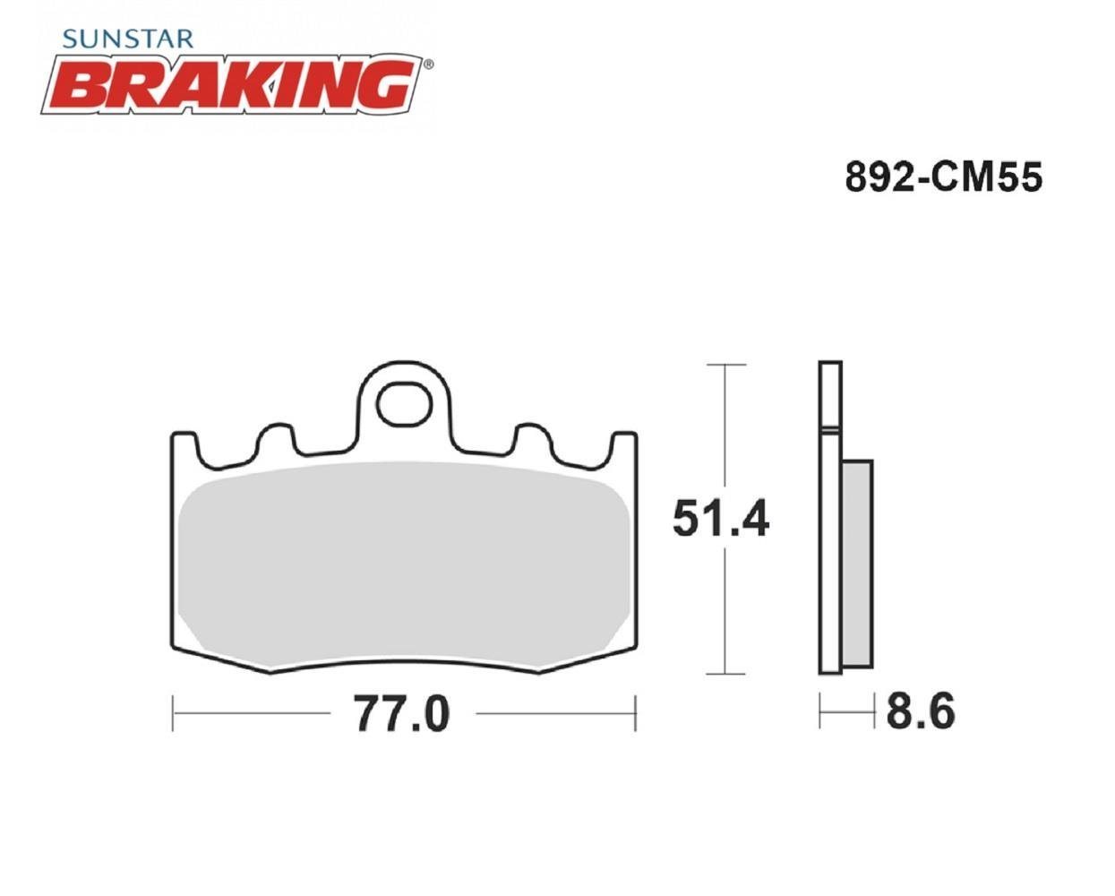 SİNTERLİ ÖN FREN BALATASI / BMW / K 1200 GT ABS / 1200cc / ÖN İKİ TAKIM KULLANIR / 2002-2003-2004-2005-2006-2007-2008