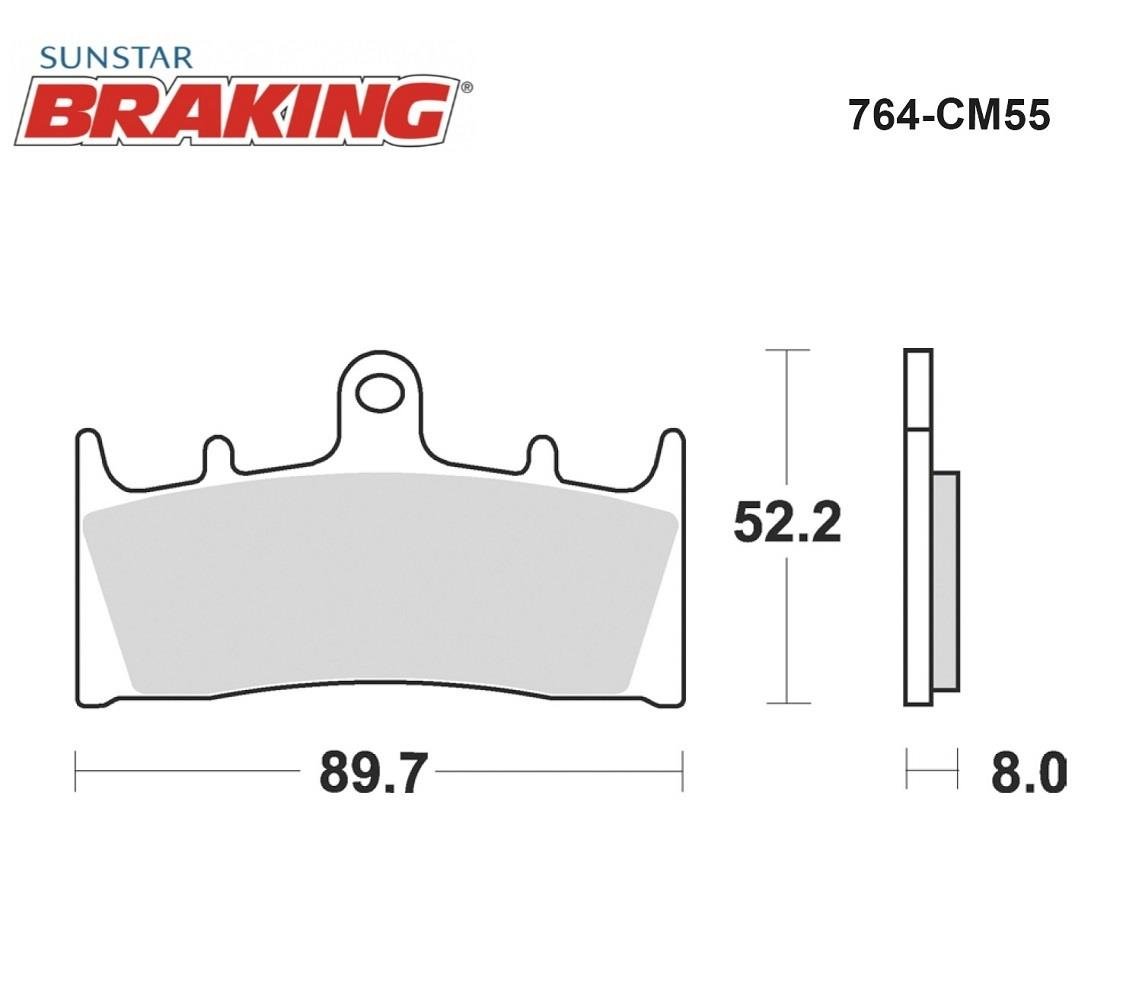 SİNTERLİ ÖN FREN BALATASI / KAWASAKI / ZX-12R NINJA / 1200cc / ÖN İKİ TAKIM KULLANIR / 2000-2001-2002-2003-2004-2005-2006