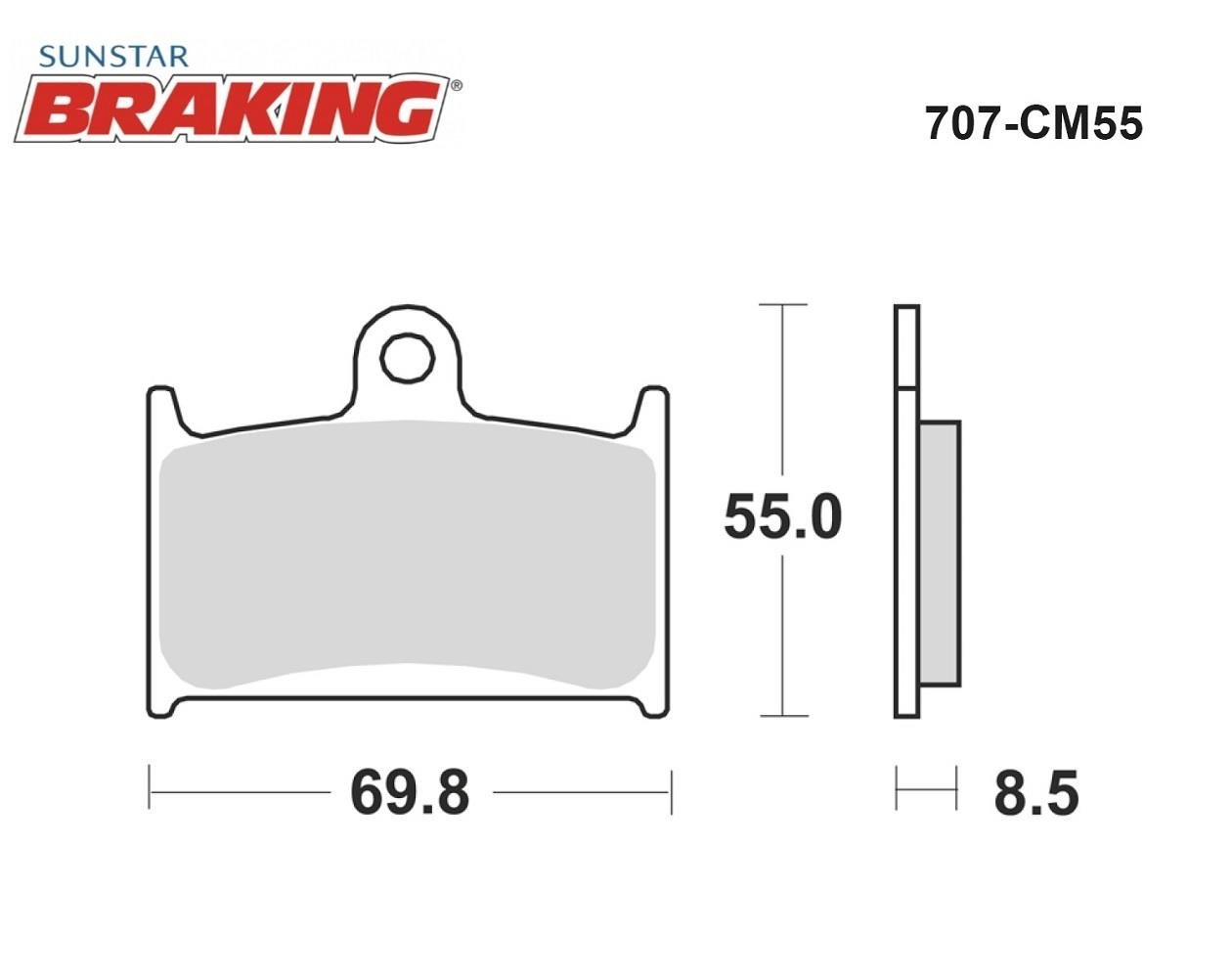 SİNTERLİ ÖN FREN BALATASI / TRIUMPH / SPEED TRIPLE / 955cc / ÖN İKİ TAKIM KULLANIR / 1999-2000-2001-2002-2003-2004