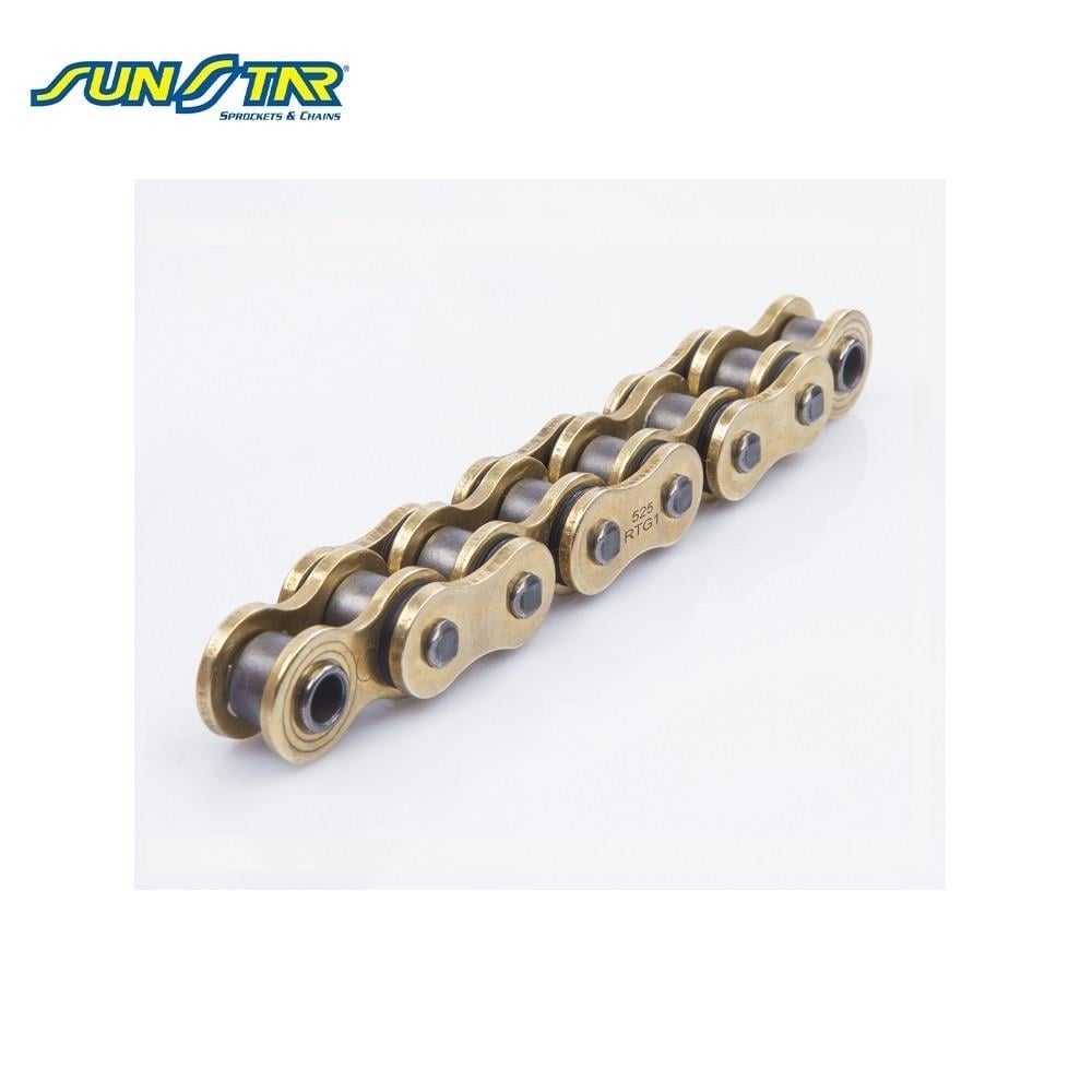 SUNSTAR 525 3X RİNG GOLD ZİNCİR-120 BAKLA / MV AGUSTA / F4 FRECCE TRICOLORI / 1000cc / SUNSTAR 3X-RING GOLD ZİNCİR  / 2010-2011-2012