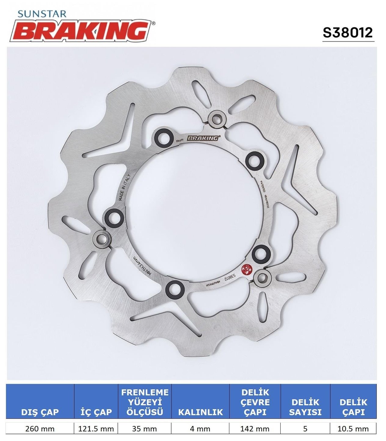 SUZUKI AN 400-650 DALGALI ÖN FREN DİSKİ / SUZUKI / AN 400 BURGMAN / 400cc / ÖN İKİ TAKIM KULLANIR / 2007-2008-2009-2010-2011-2012-2013-2014-2015-2016-2017-2018-2019-2020