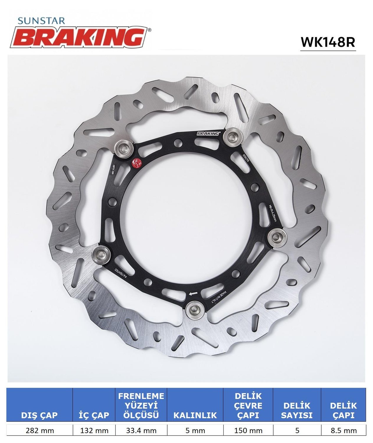 YAMAHA MT-07 / XSR 700 DALGALI ÖN PERFORMANS FREN DİSKİ (SAĞ) / YAMAHA / MT-07 / 700cc / ÖN SAĞ  / 2014-2015-2016-2017-2018-2019-2020-2021-2022-2023