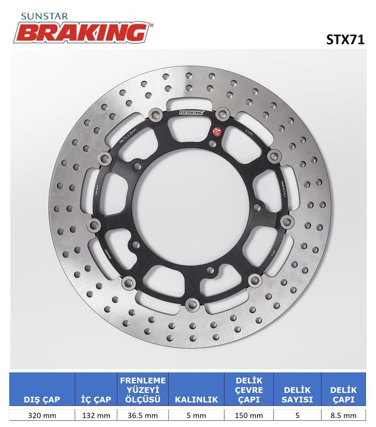 YAMAHA YUVARLAK ÖN FREN DİSKİ / YAMAHA / FZ1 / FAZER / 1000cc / ÖN İKİ TAKIM KULLANIR / 2006-2007-2008-2009-2010-2011-2012-2013-2014