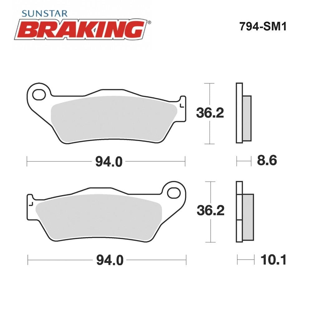 YARI METALİK ARKA FREN BALATASI / BMW / K 1300 S / 1300cc / ARKA  / 2009-2010-2011-2012-2013-2014-2015