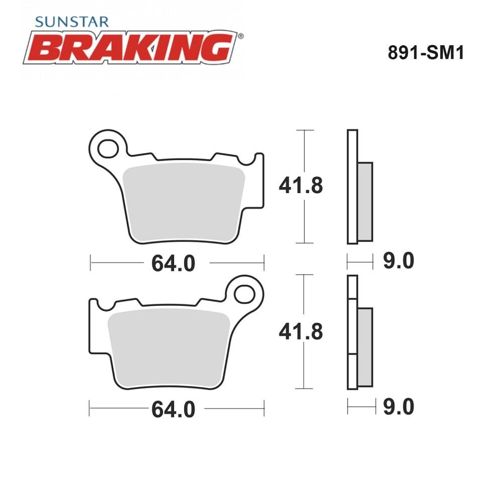 YARI METALİK ARKA FREN BALATASI / HUSQVARNA / TC / 450cc / ARKA  / 2002-2003-2004-2005-2006-2007-2008-2009-2010
