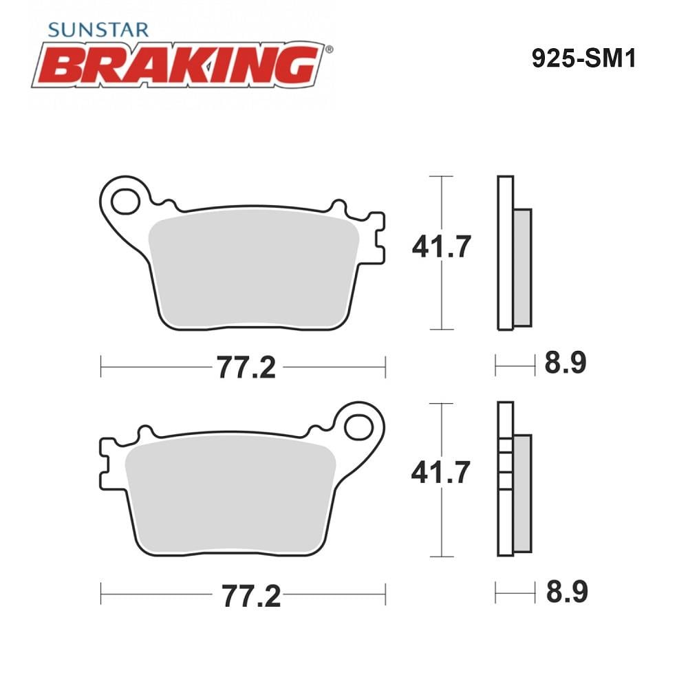 YARI METALİK ARKA FREN BALATASI / SUZUKI / GSX-R 1000R / 1000cc / ARKA  / 2017-2018-2019-2020-2021