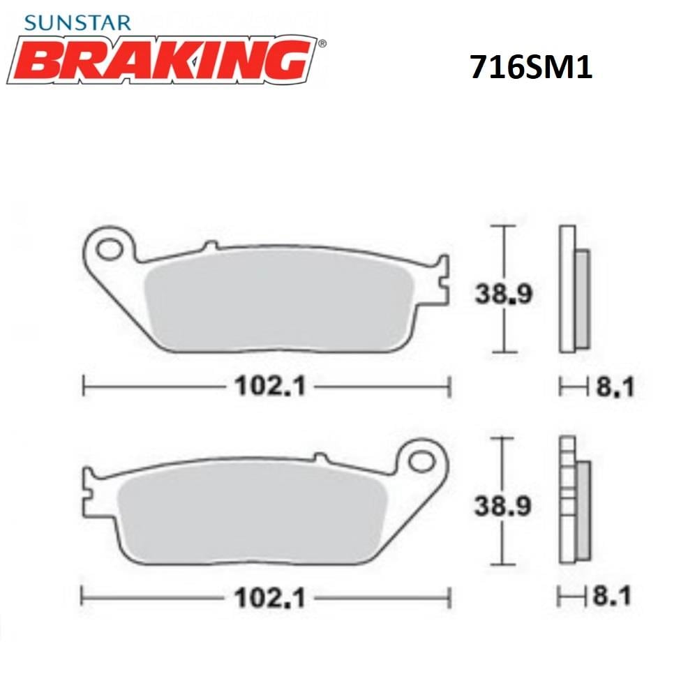 YARI METALİK FREN BALATASI / HONDA / CBR 250R / 250cc / ÖN  / 2010-2011-2012-2013-2014-2015-2016-2017-2018