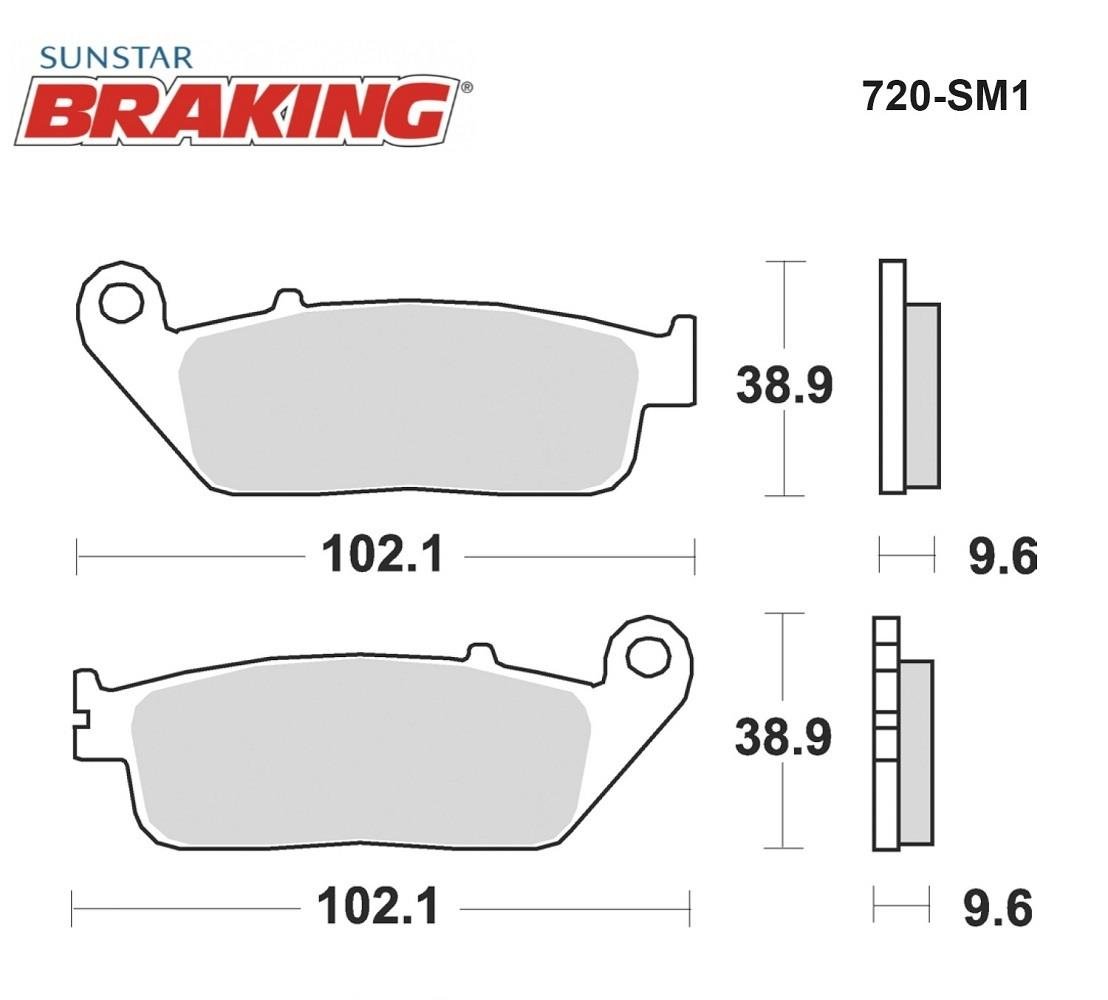 YARI METALİK FREN BALATASI / HONDA / CBR 650F / 650cc / ÖN İKİ TAKIM KULLANIR / 2014-2015-2016-2017-2018