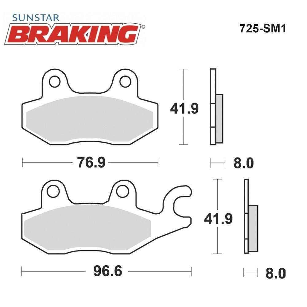 YARI METALİK FREN BALATASI / TRIUMPH / BONNEVILLE T100 / 900cc / ARKA  / 2017-2018-2019-2020-2021