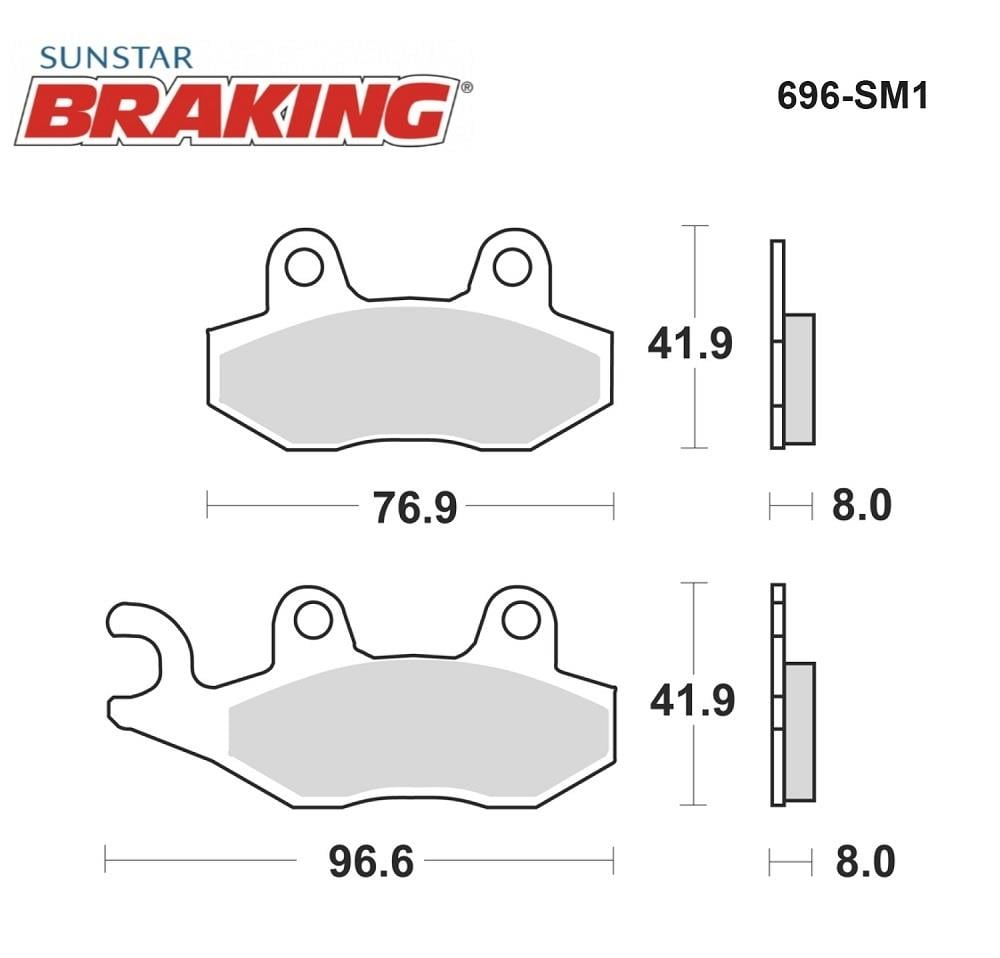 YARI METALİK FREN BALATASI / TRIUMPH / SPRINT ST / 955cc / ARKA  / 2002-2003-2004