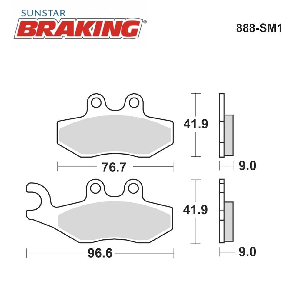 YARI METALİK FREN BALATASI / VESPA / VESPA GTS / 250cc / ÖN  / 2005-2006-2007-2008-2009-2010-2011-2012-2013-2014-2015-2016