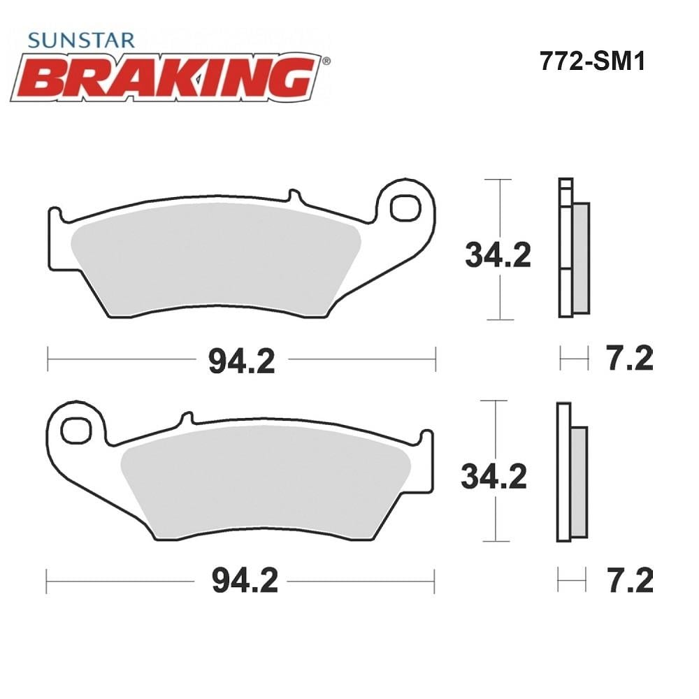 YARI METALİK ÖN FREN BALATASI / GAS GAS / EC / 250cc / ÖN  / 2003-2004-2005-2006-2007-2008-2009-2010