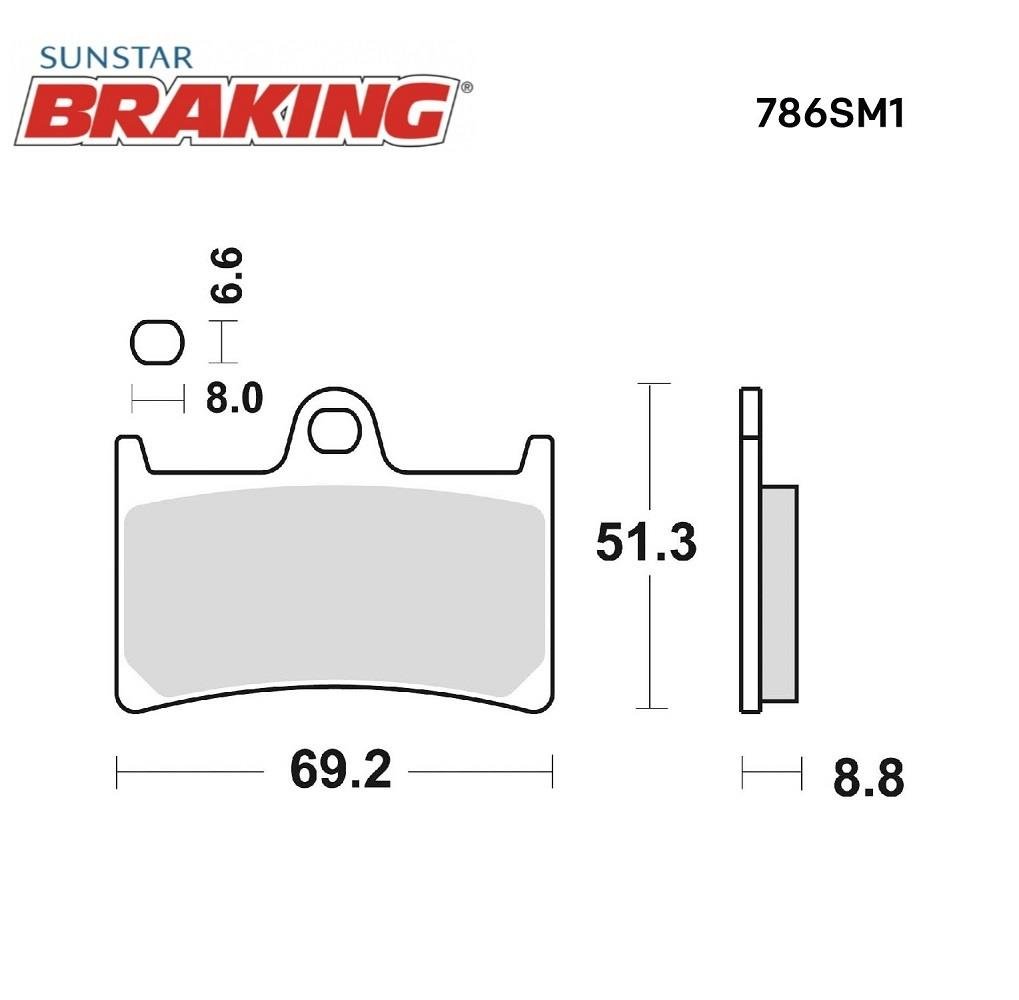 YARI METALİK ÖN FREN BALATASI / YAMAHA / FZ6 / FAZER S2 / 600cc / ÖN İKİ TAKIM KULLANIR / 2007-2008-2009