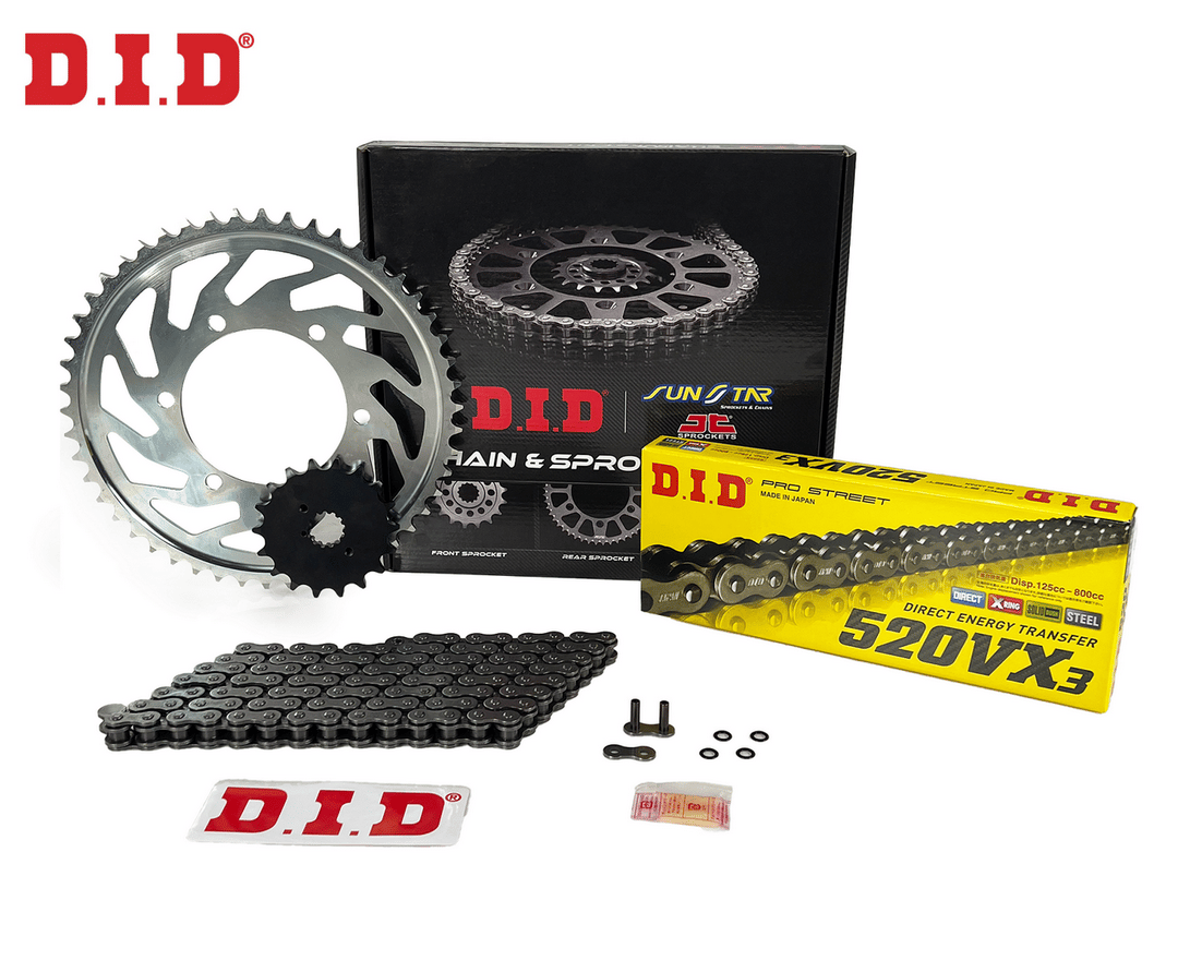 ZİNCİR DİŞLİ SETİ HONDA INTEGRA (700 cc)  (2012-2013) / HONDA / INTEGRA / 700cc / ZİNCİR: DID-520VX3 (Çelik)-112 / ÖN DİŞLİ: SUNSTAR (16T) / ARKA DİŞLİ: JT (39T) / 2012-2013