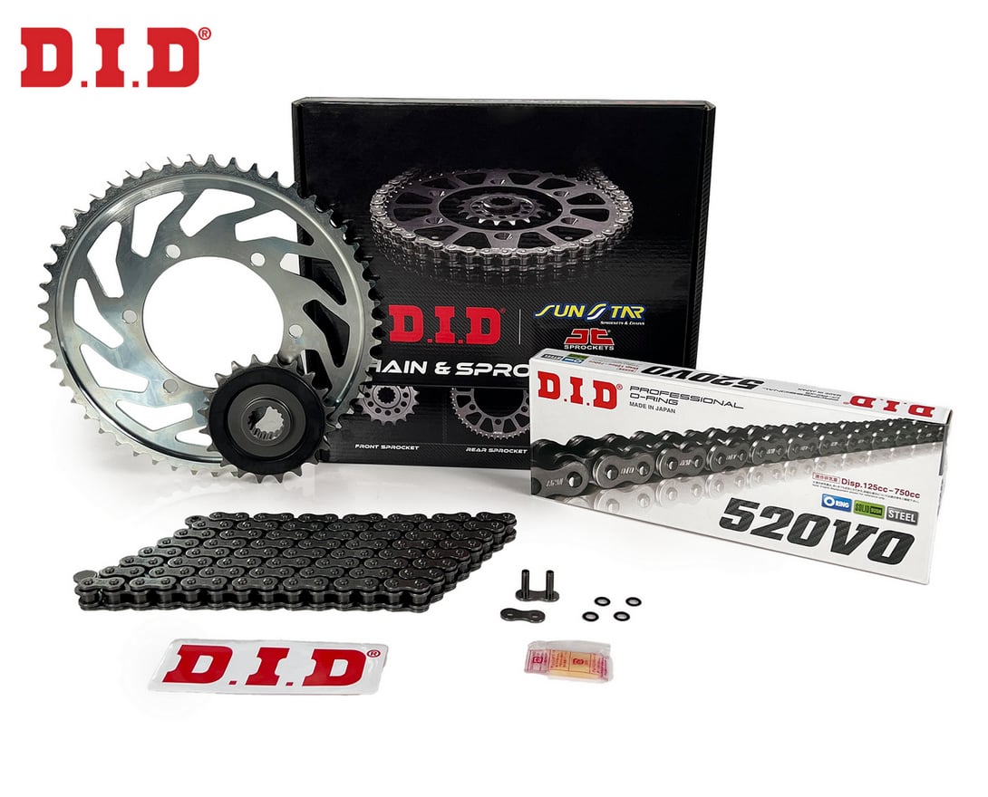 ZİNCİR DİŞLİ SETİ KAWASAKI Z 800 E (800 cc)  (2013-2016) / KAWASAKI / Z 800 E / 800cc / ZİNCİR: DID-520 ORING-114 / ÖN-ARKA DİŞLİ: JT (15T-45T) / 2013-2014-2015-2016