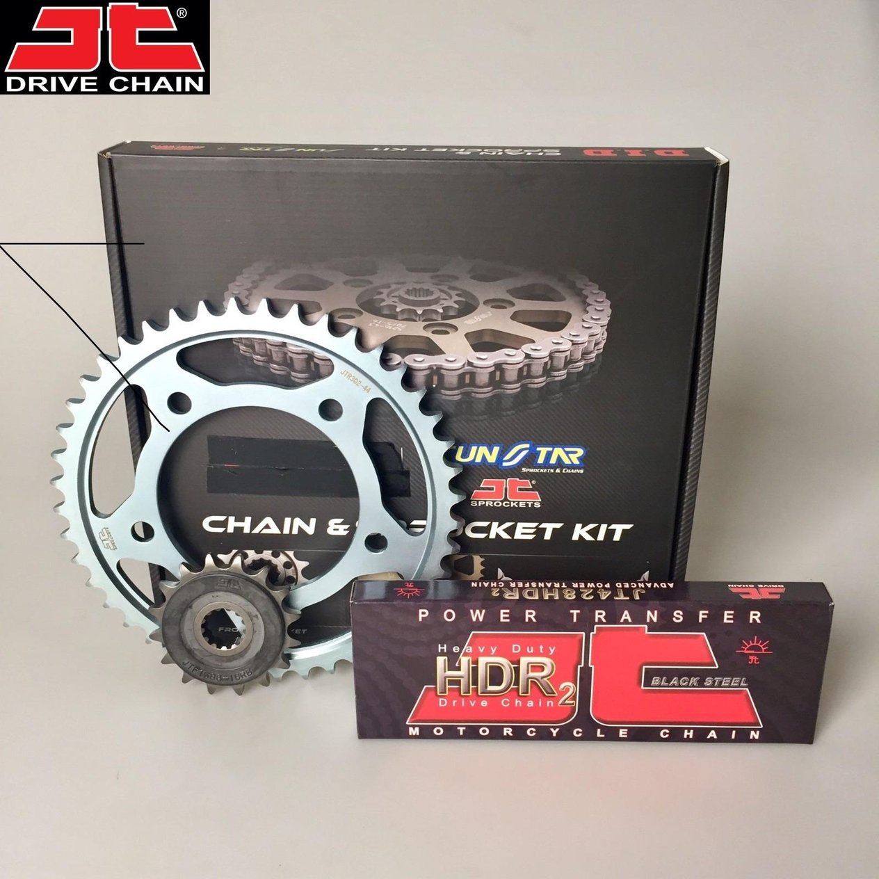 ZİNCİR DİŞLİ SETİ SUZUKI GSX-R 125 (125 cc)  (2017-2020) / SUZUKI / GSX-R 125 / 125cc / ZİNCİR: JT-428HDR (ÇELİK)-122 / ÖN-ARKA DİŞLİ: JT (14T-45T) / 2017-2018-2019-2020-2024