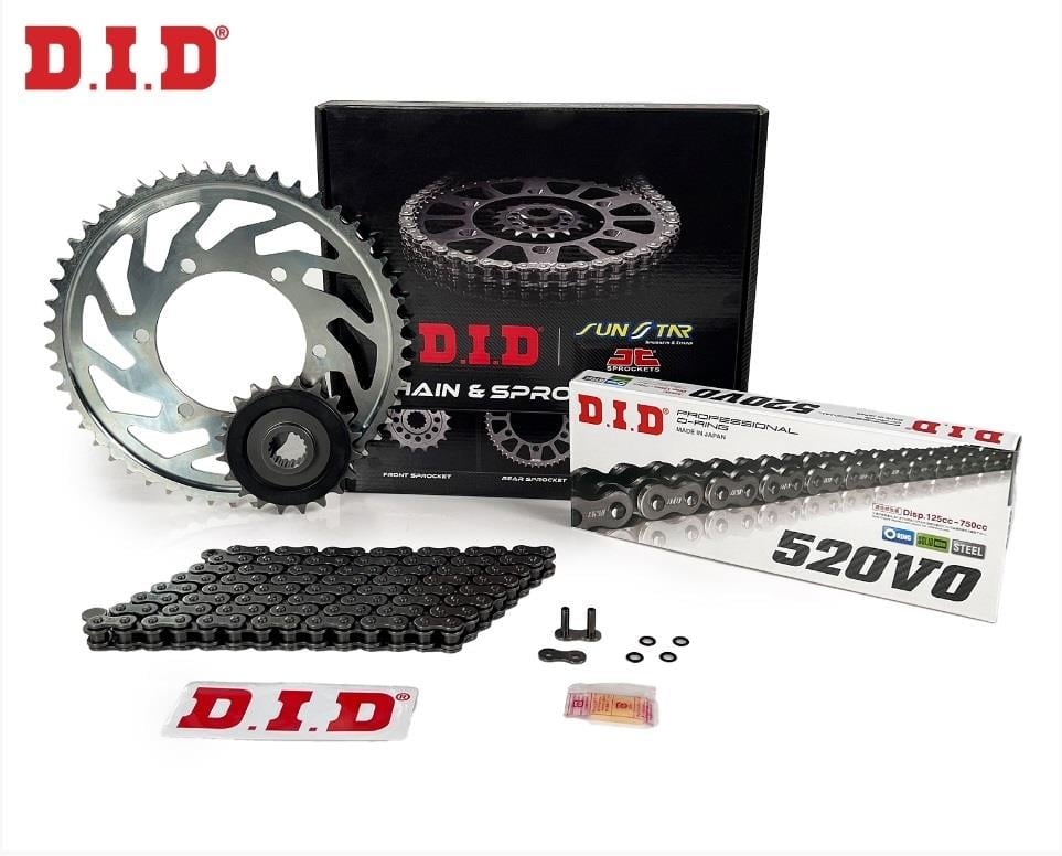 ZİNCİR DİŞLİ SETİ YAMAHA YZ (125 cc)  (2020-2024) / YAMAHA / YZ / 125cc / ZİNCİR: DID-520 ORING-114/ ÖN-ARKA DİŞLİ: JT(13T-50T) / 2020-2021-2022-2023-2024