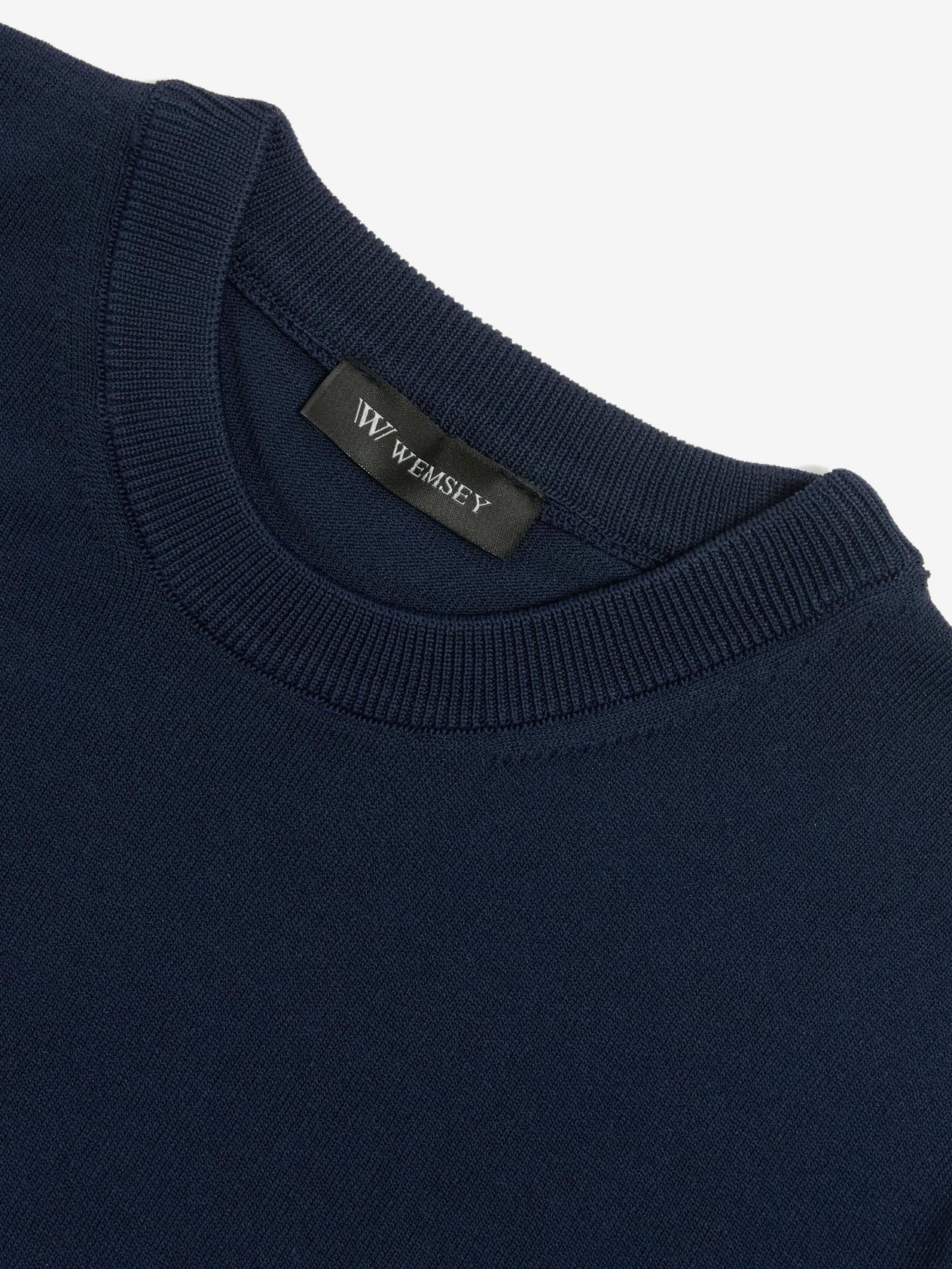 Lacivert Rayon Kumaş Basic Tsihrt