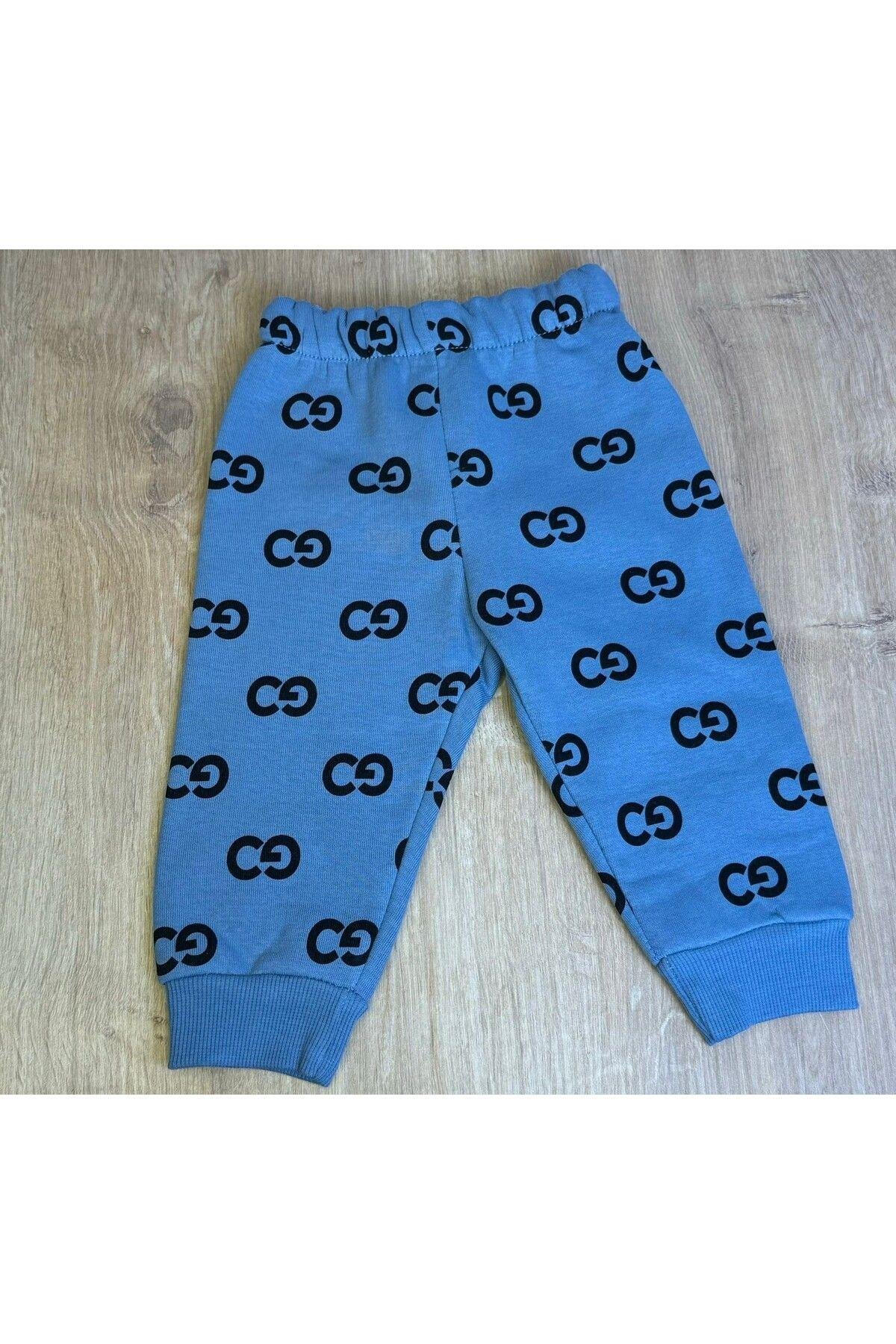 3'Lü Bebek Çocuk Şardonlu Kapişonlu Sweatshirt Uzun Kollu Tshirt Ve Eşohman Altı Takımı
