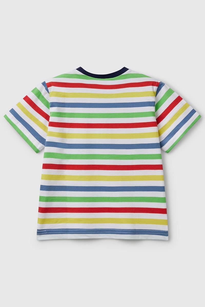 Erkek Çocuk BNT-BB ÇİZGİLİ TSHIRT BEYAZ