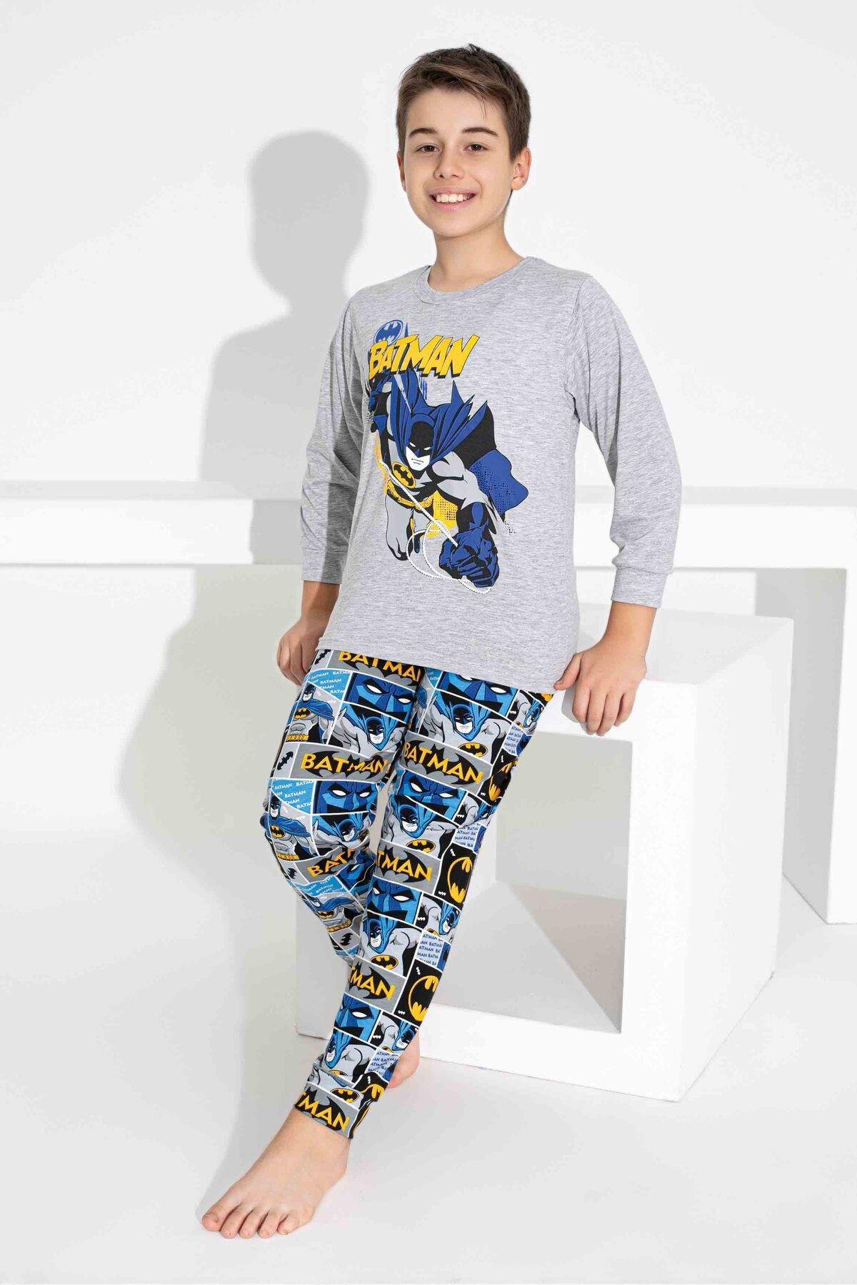 Erkek Çocuk Desenli Uzun Kollu Pijama Takımı
