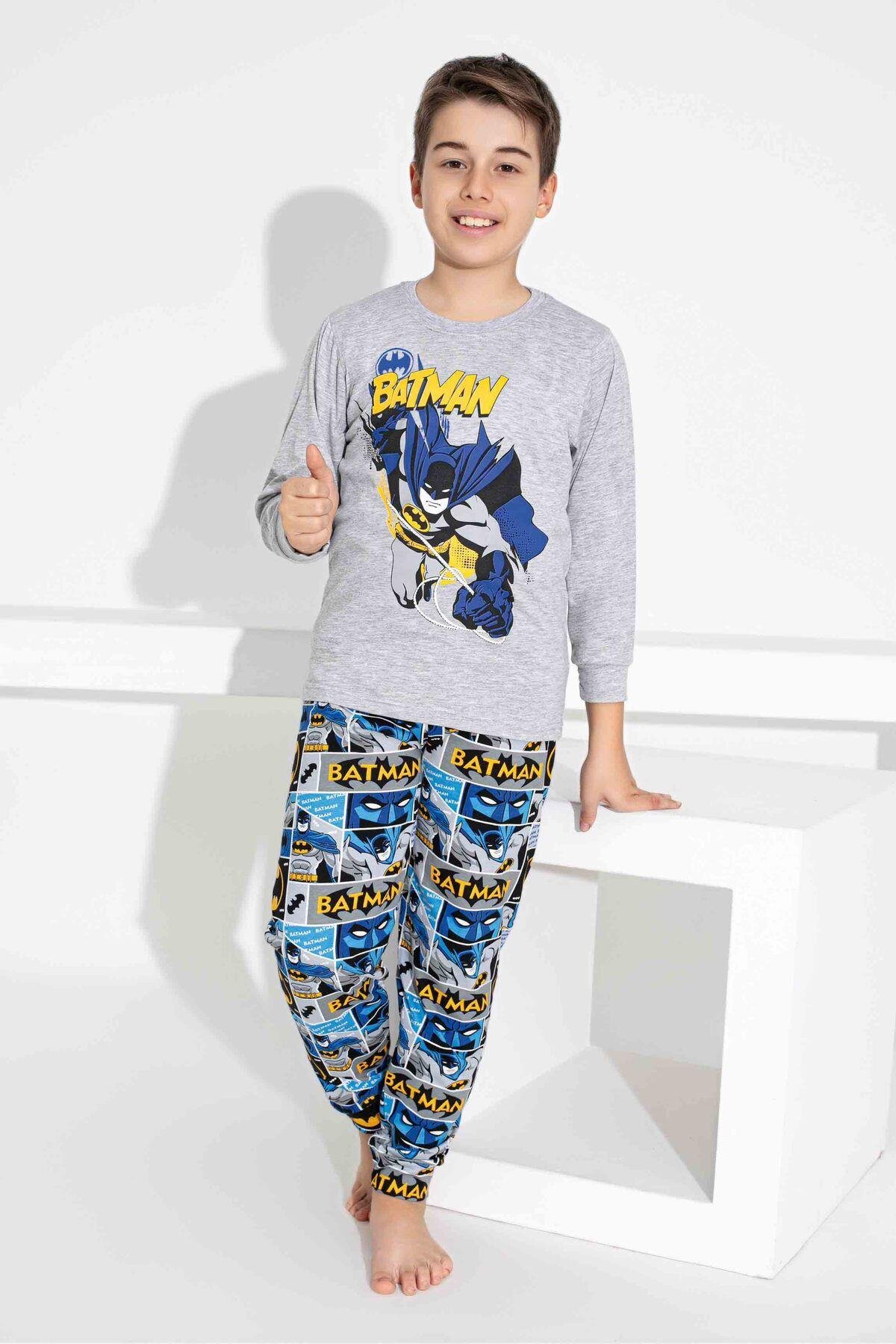 Erkek Çocuk Desenli Uzun Kollu Pijama Takımı