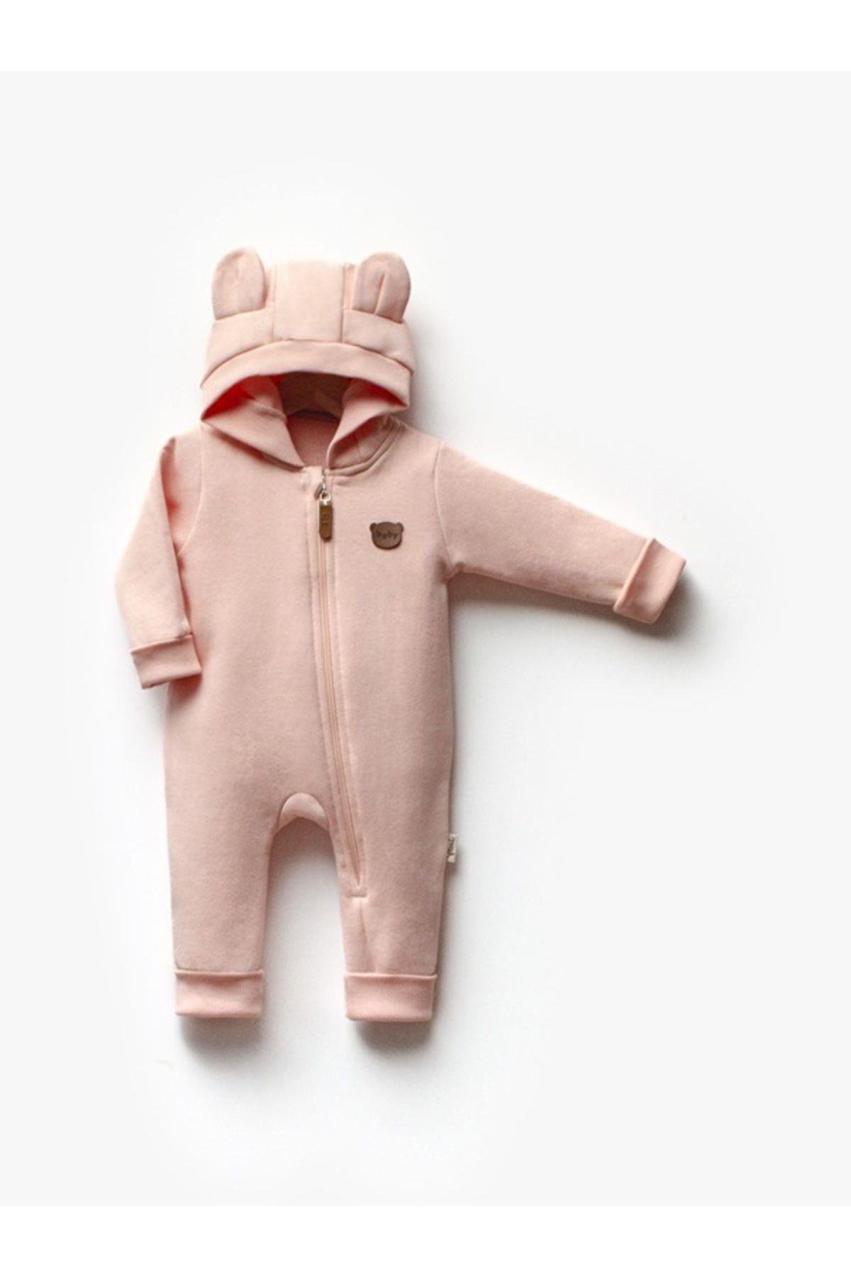 Kıpırık Baby Kışlık Bebek Tulum Kapüşonlu