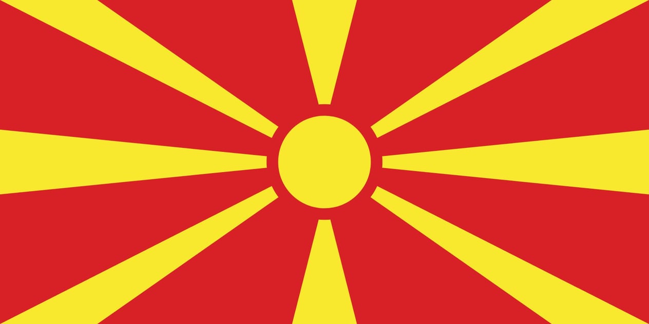 Makedonya Milli Gönder Bayrağı Raşel Dijital Baskı