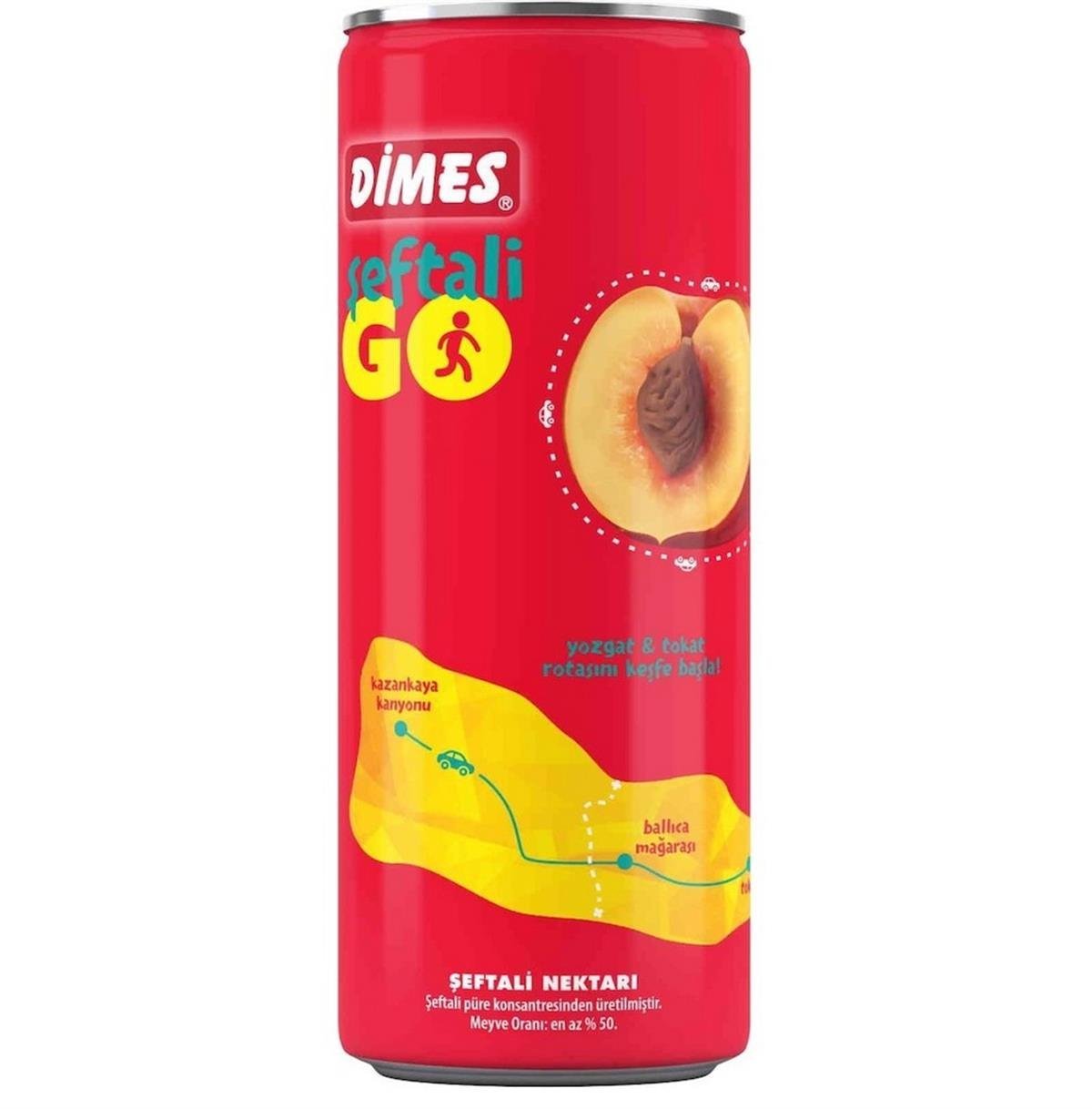 Dimes 250 Ml Teneke Şeftali Nektarı