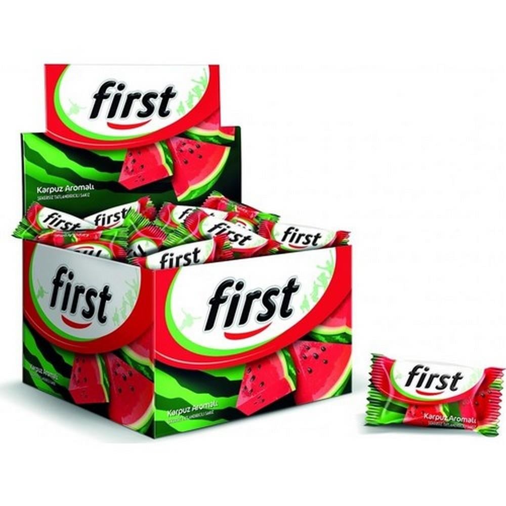 First Tekli Karpuz Aromalı 1,7 Gr Şekersiz Sakız 200 lü Paket
