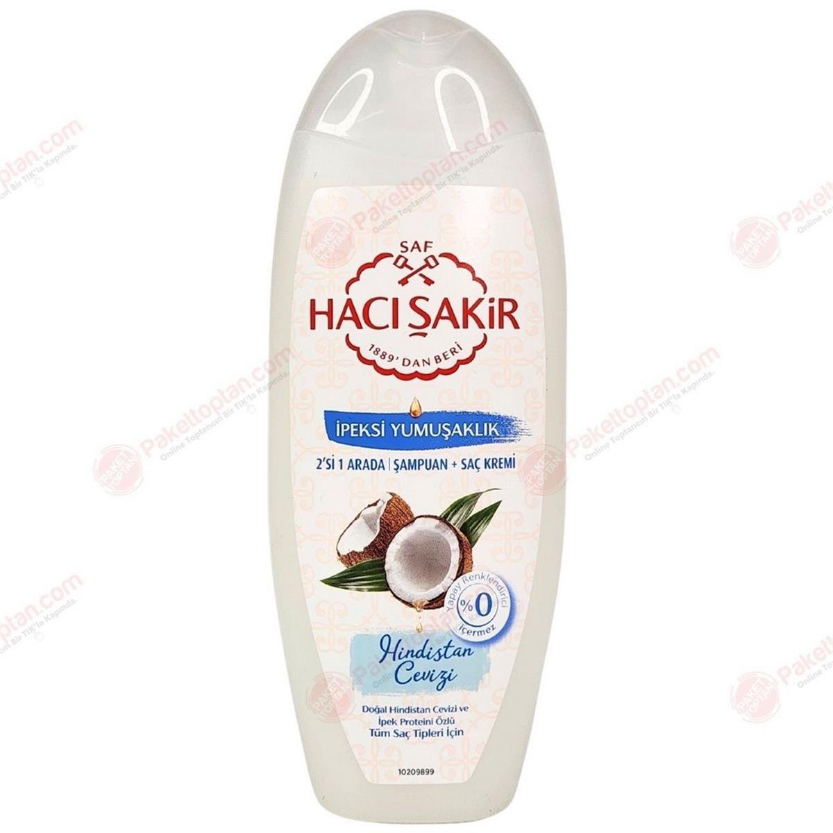 Hacı Şakir 500 Ml 2 si 1 Arada Şampuan Hindistan Cevizi