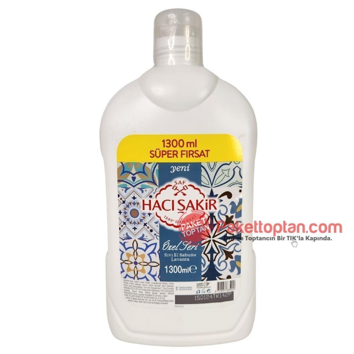 Hacı Şakir Sıvı Sabun 1300 Ml Lavanta