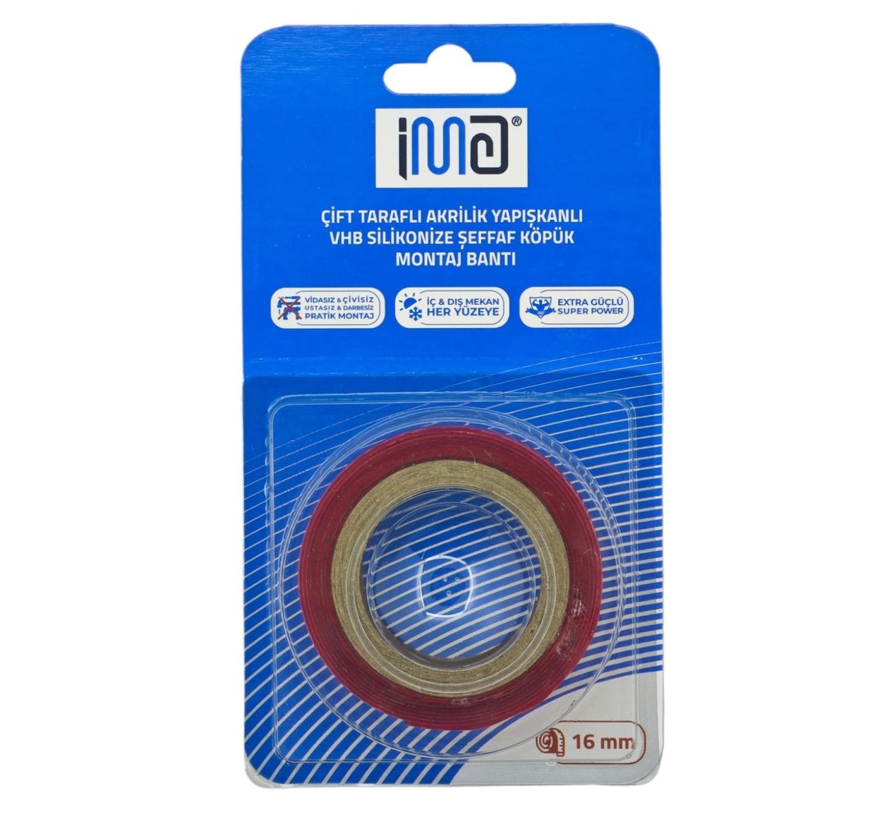 İma Şeffaf Çift Taraflı Bant 16 mm - 2 Yard