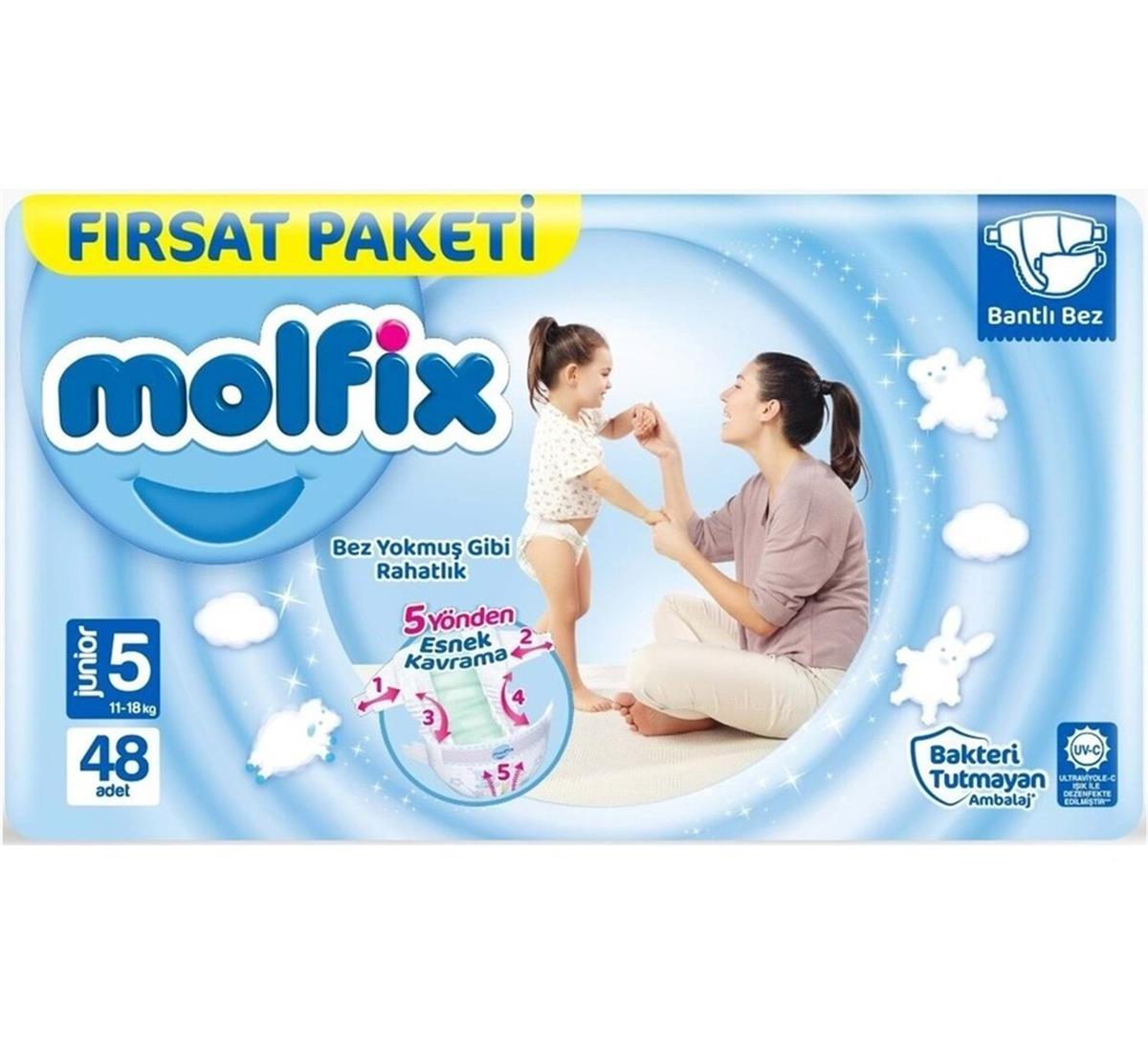 Molfix Fırsat Paketi 5 Numara 48 Adetli
