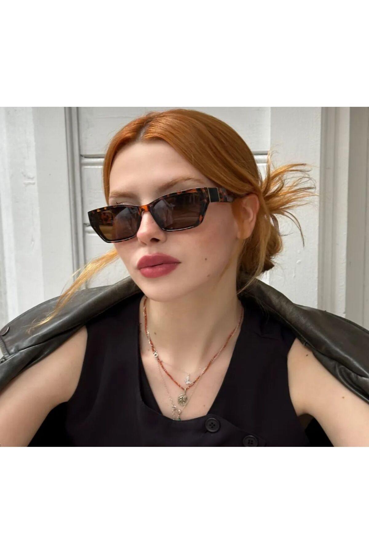 Kahverengi Cat eye Güneş Gözlüğü Yeni sezon