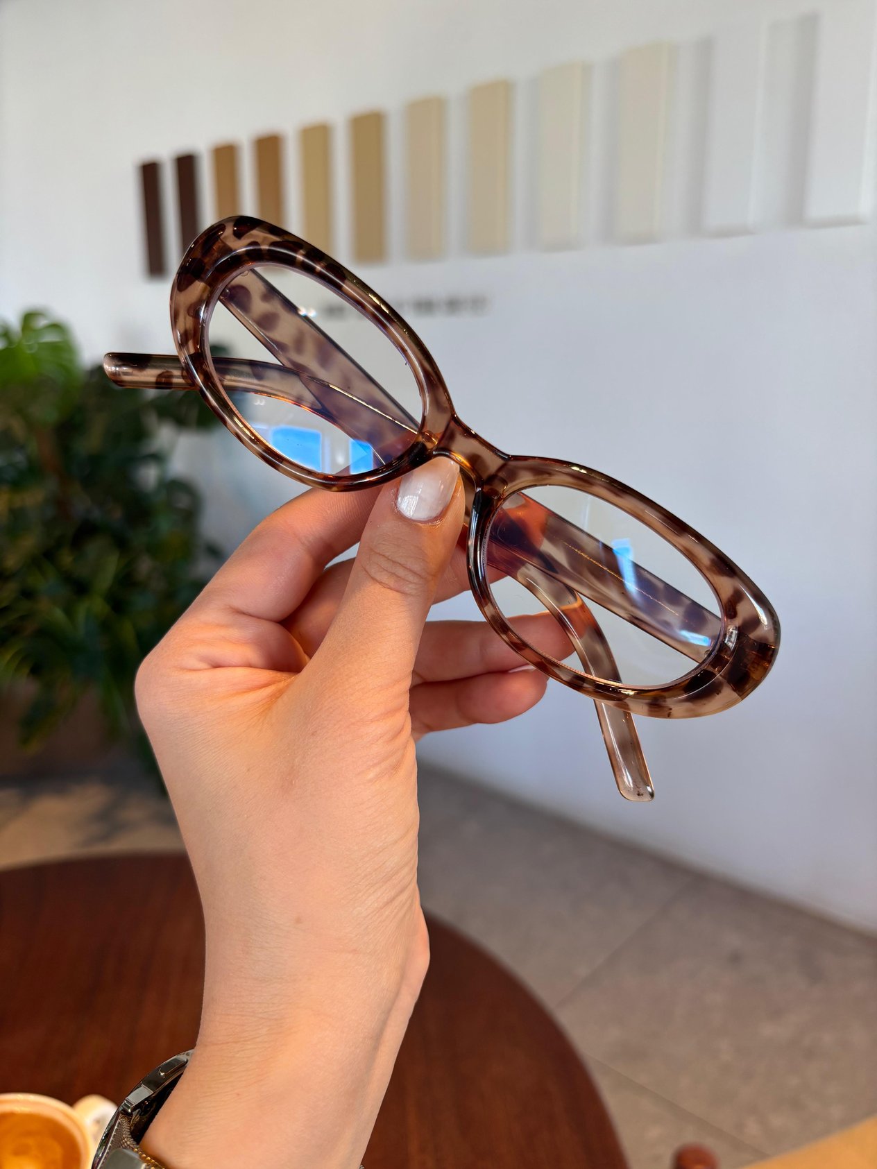 Leon Mavi Işık Korumalı Gözlük siyah Cat eye Leopar Desenli Popüler Modeller 