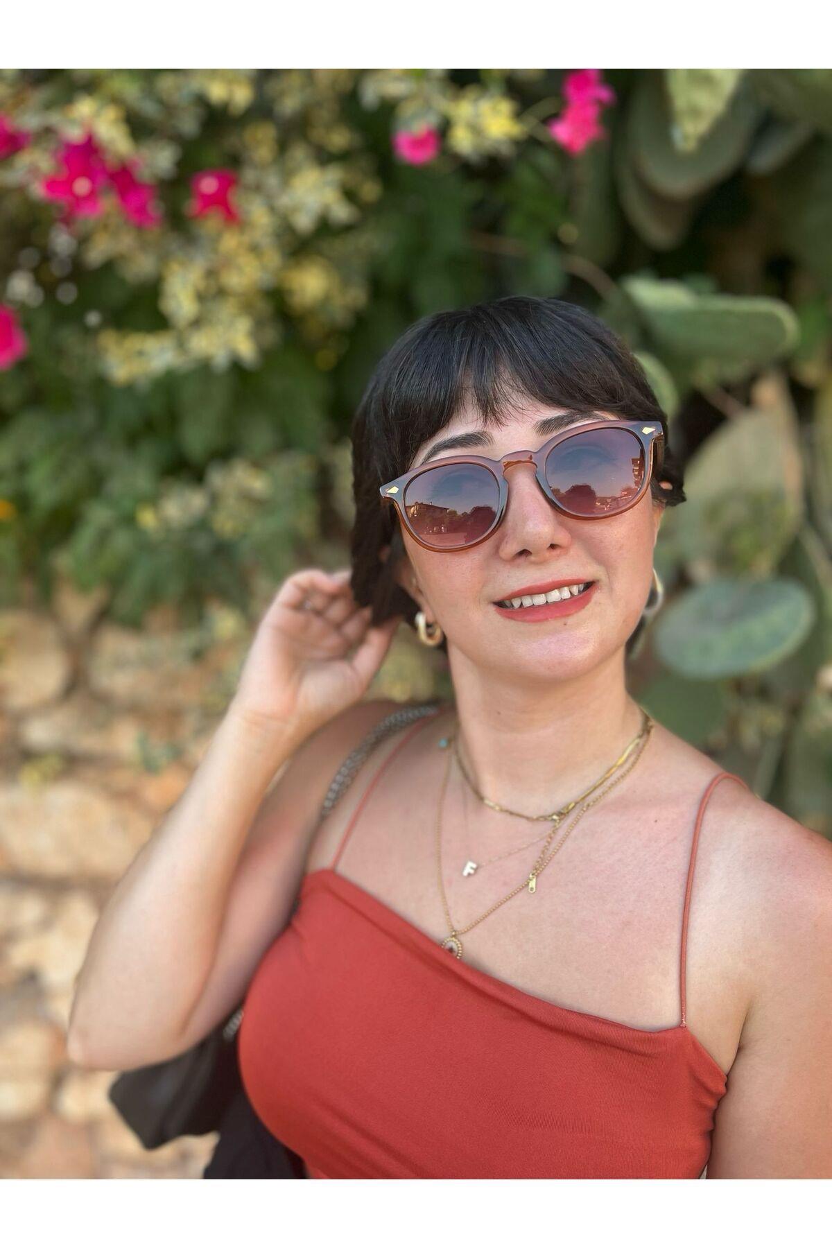 Şeffaf Çerçeve Yeşil Camlı Eva Modeli Unisex Kadın Erkek Gözlük Güneş Gözlüğü