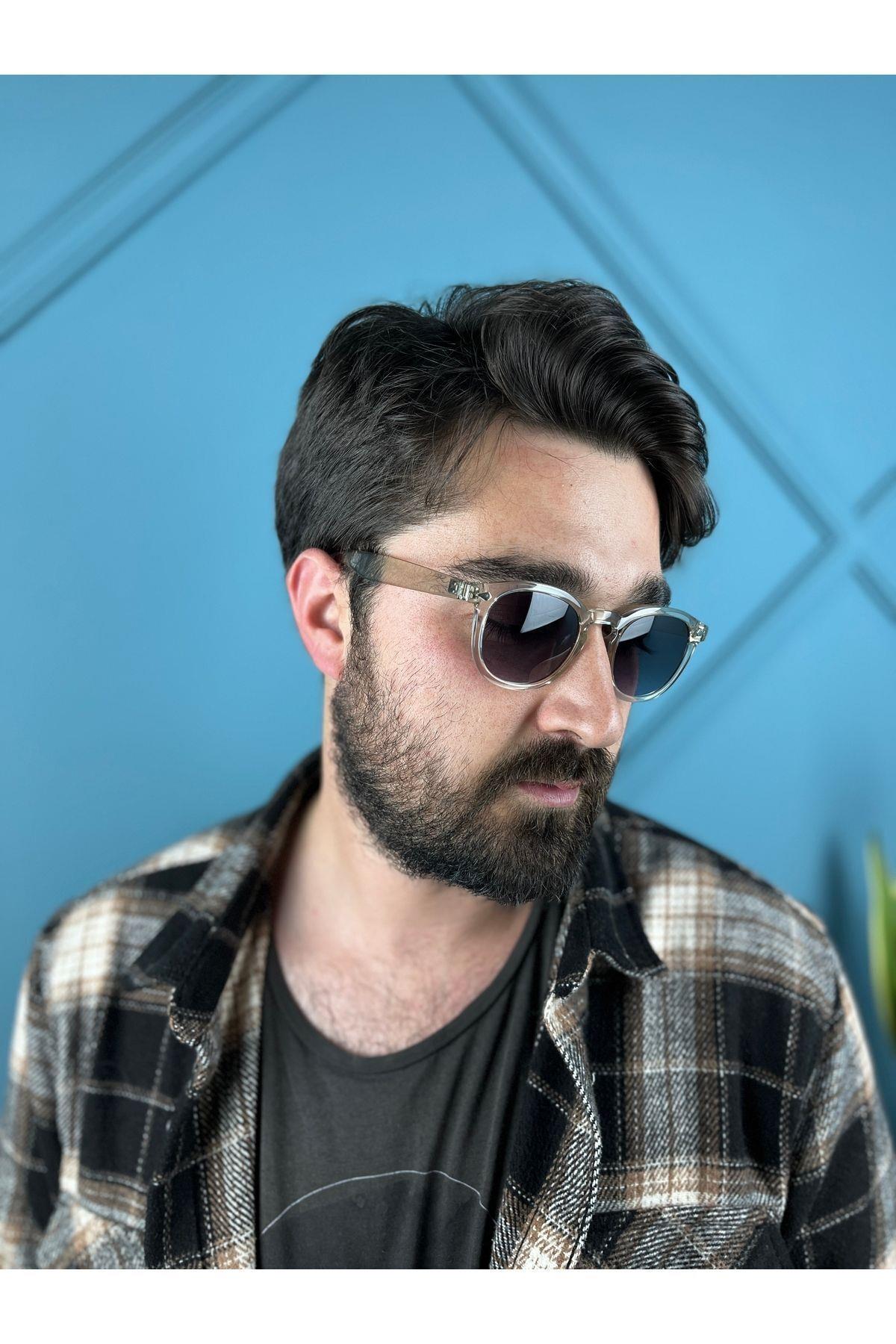 Şeffaf Çerçeve Yeşil Camlı Eva Modeli Unisex Kadın Erkek Gözlük Güneş Gözlüğü