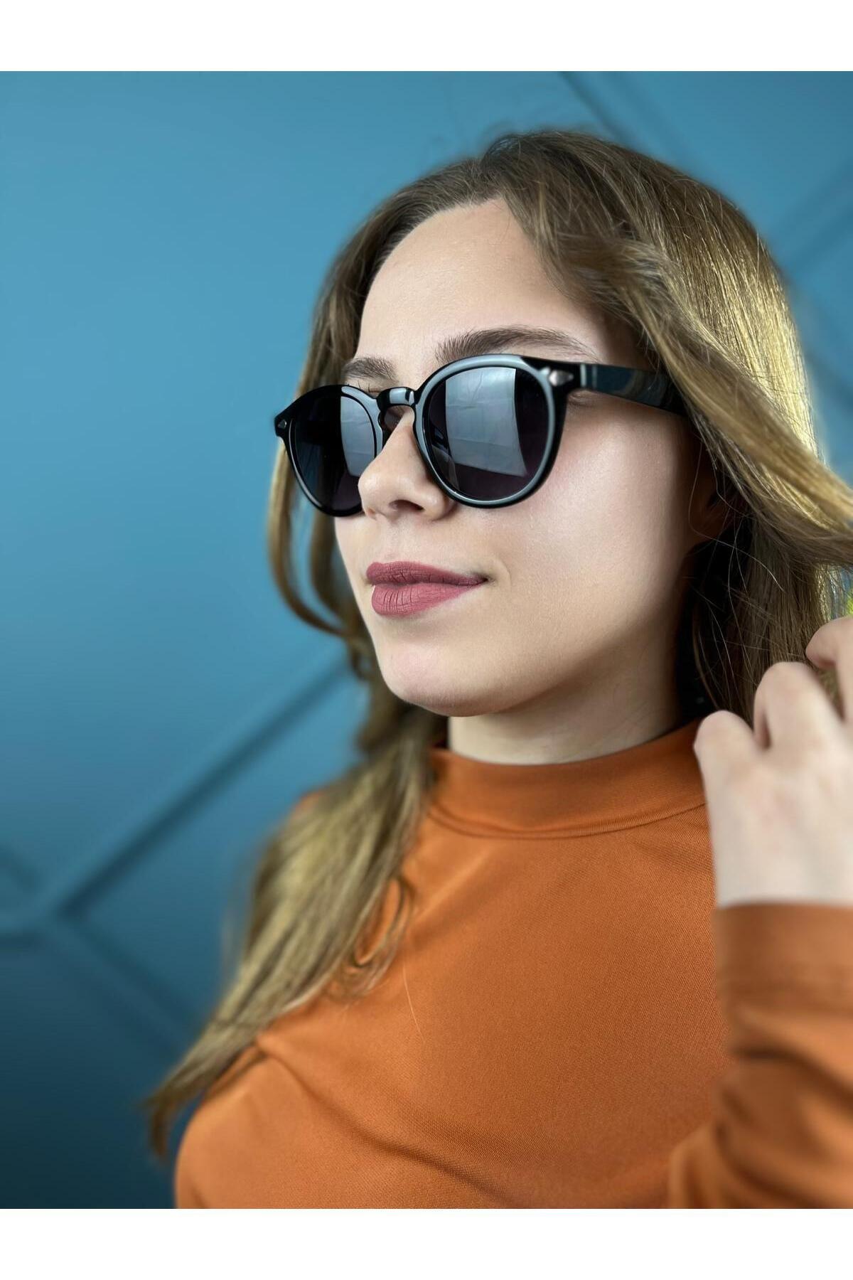 Şeffaf Çerçeve Yeşil Camlı Eva Modeli Unisex Kadın Erkek Gözlük Güneş Gözlüğü