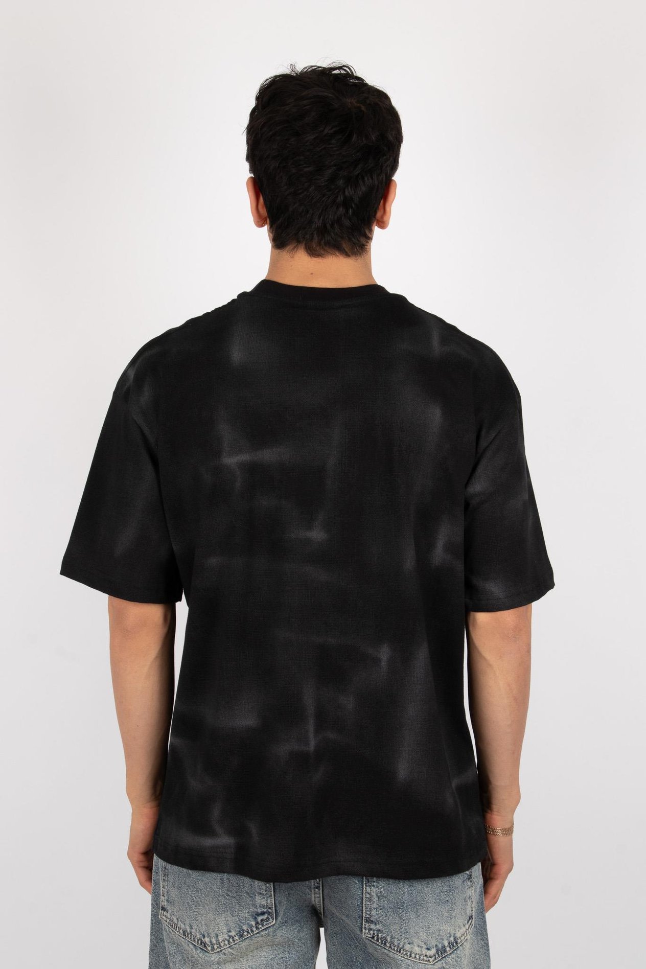 It s almaya top early to yazı baskılı siyah tshirt