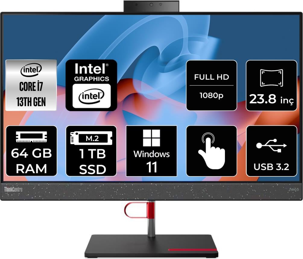 Lenovo Thinkcentre Neo 50A Intel Core I7 13700H 64GB 1tb SSD 23.8