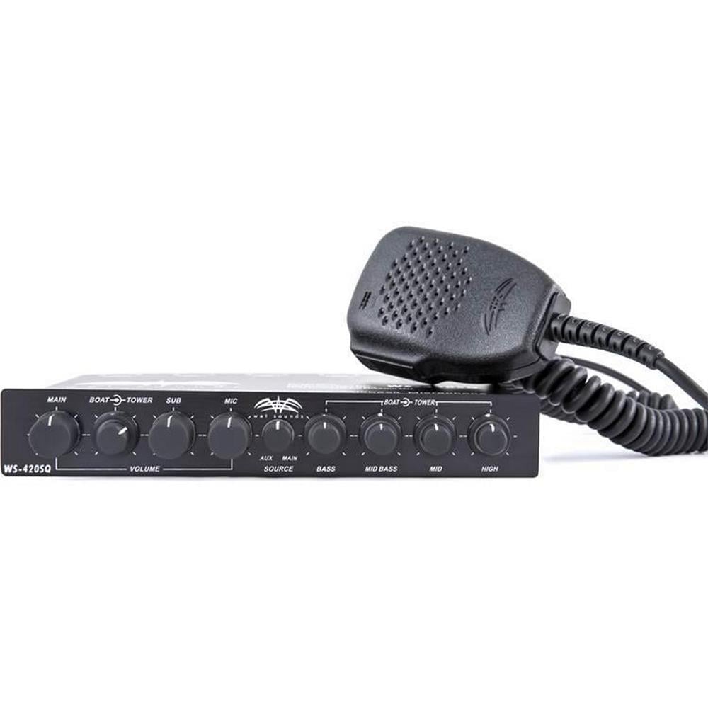 Wet Sounds WS 420 SQ 4 Band Mikrofonlu  Marine Equalizer