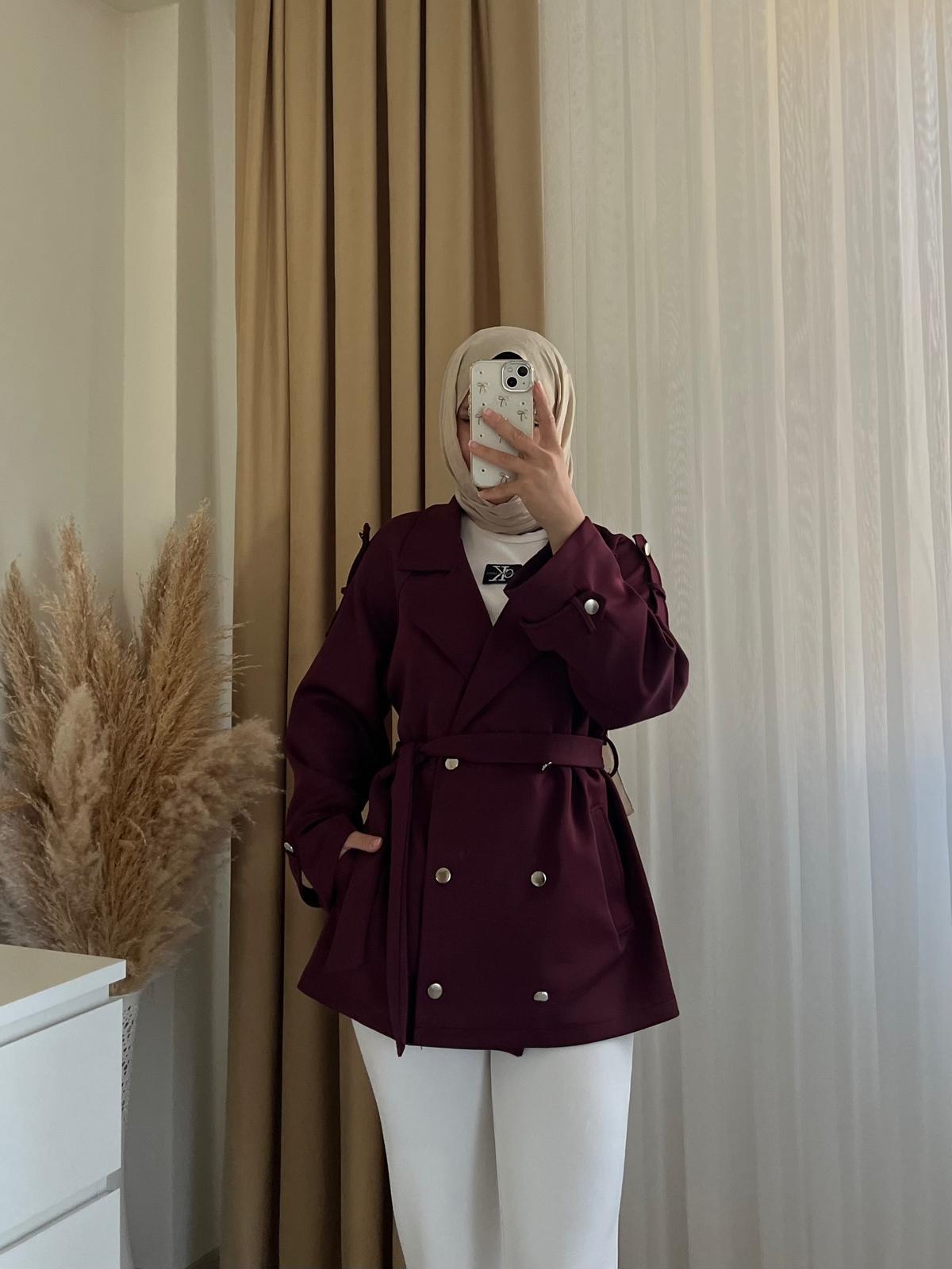 Bordo Scuba Ceket