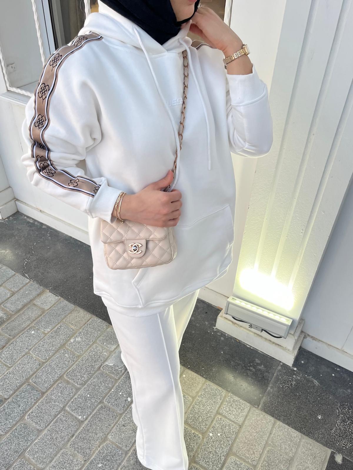 GUESS SWEAT/BEYAZ