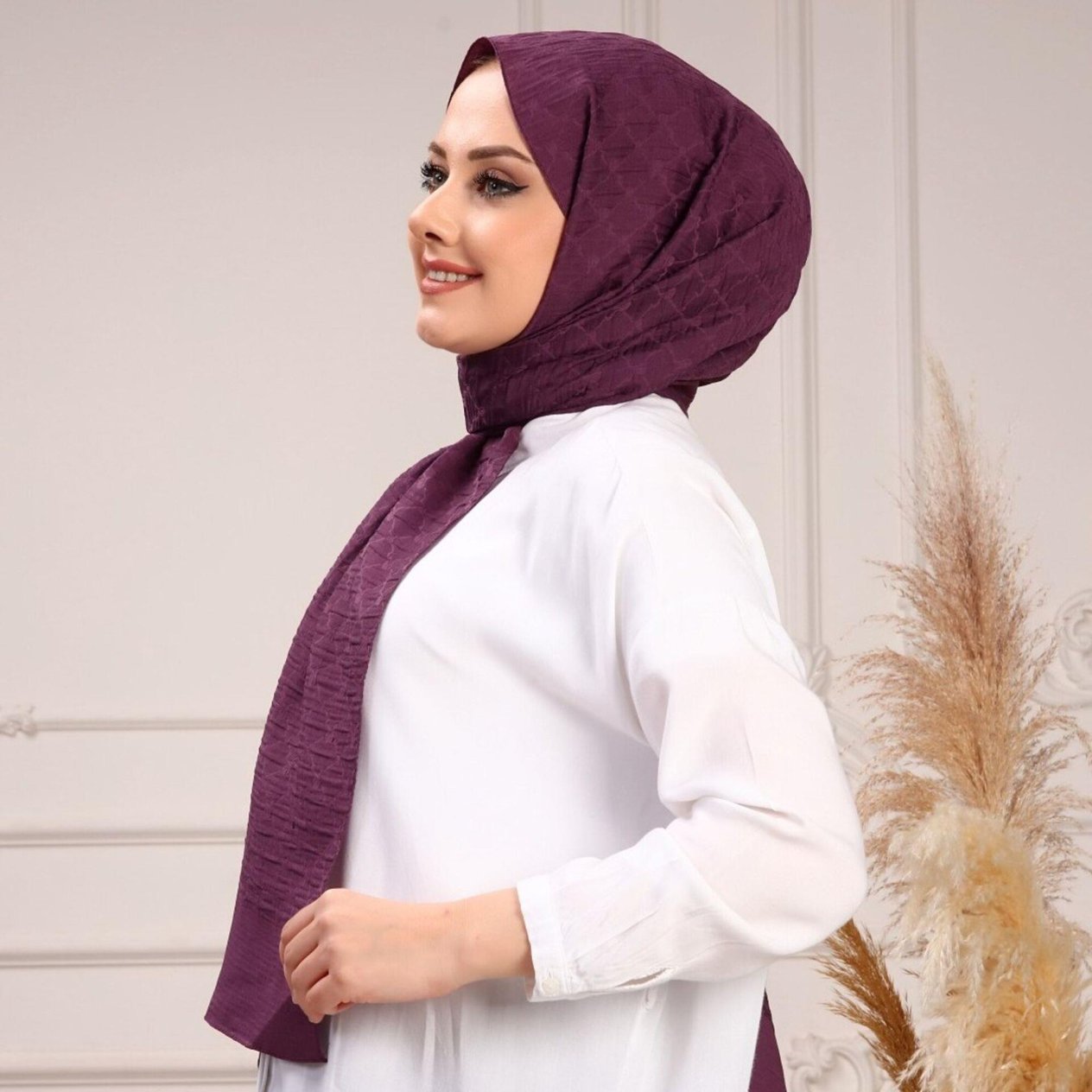 Harem Scarf Harem Şal Mürdüm